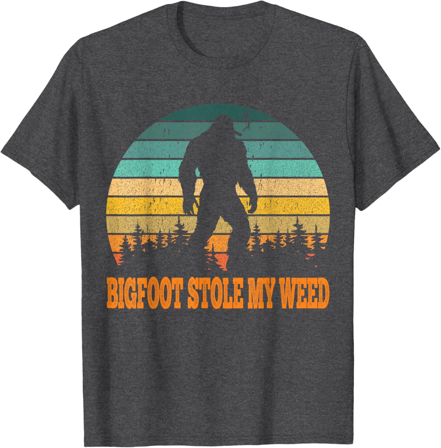Vintage Bigfoot Stole My Weed Funny T-Shirt for Men - Perfect Gift Idea - 12
