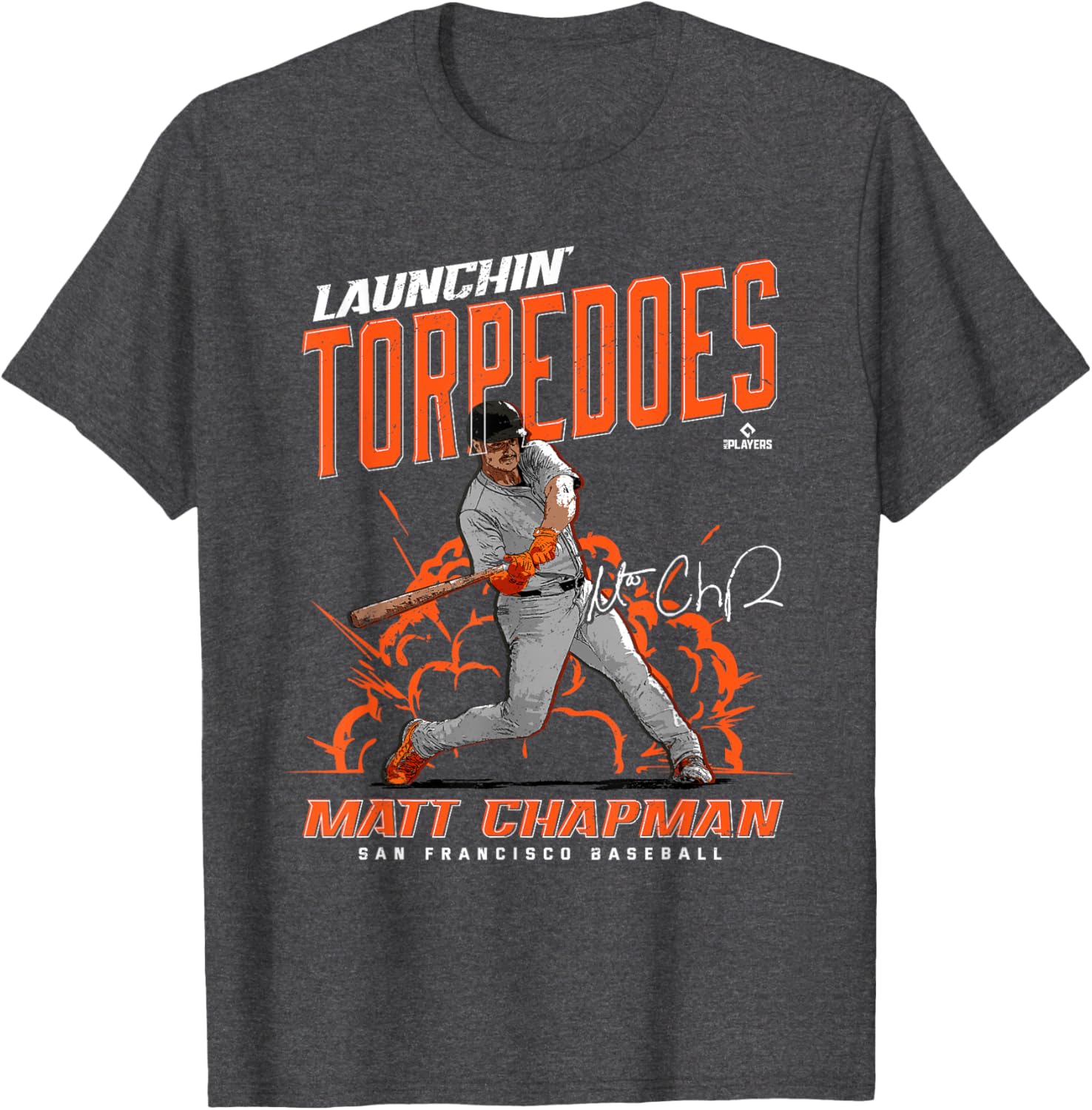 Matt Chapman Launchin' Torpedoes San Francisco Baseball T-Shirt - 1