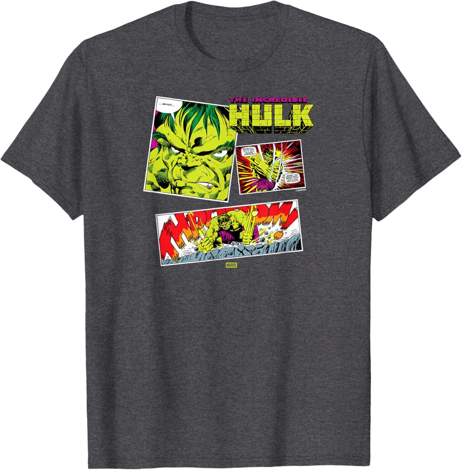 Marvel Hulk Comic Book Panel T-Shirt for Fans of Superhero Apparel - 14