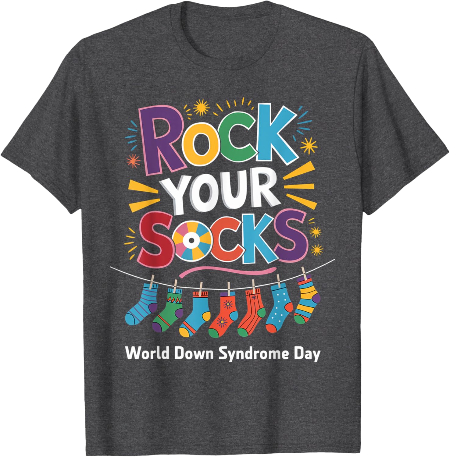 Rock Your Socks Kids T-Shirt for World Down Syndrome Awareness Day - 9