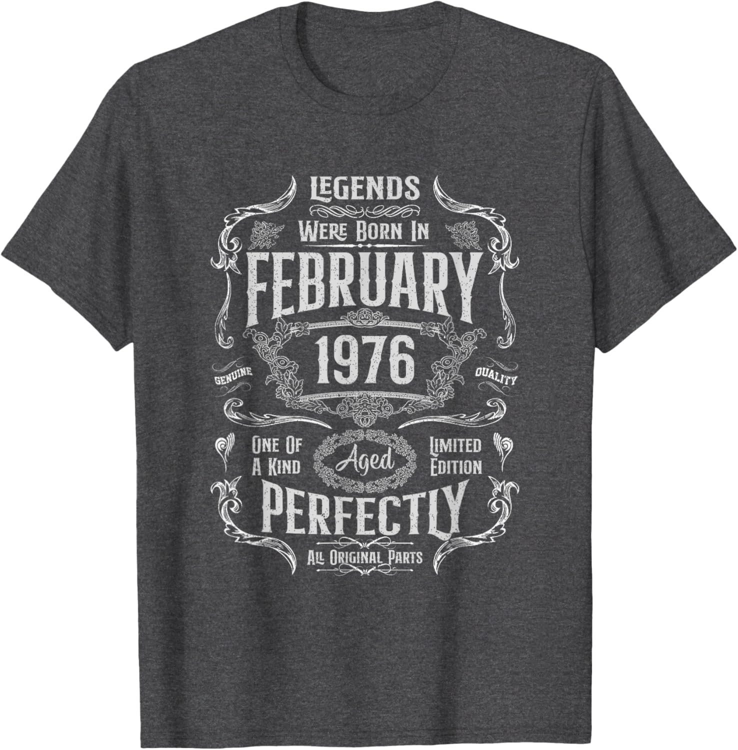 Vintage 49th Birthday T-Shirt for Legends Born in February 1976 - 3