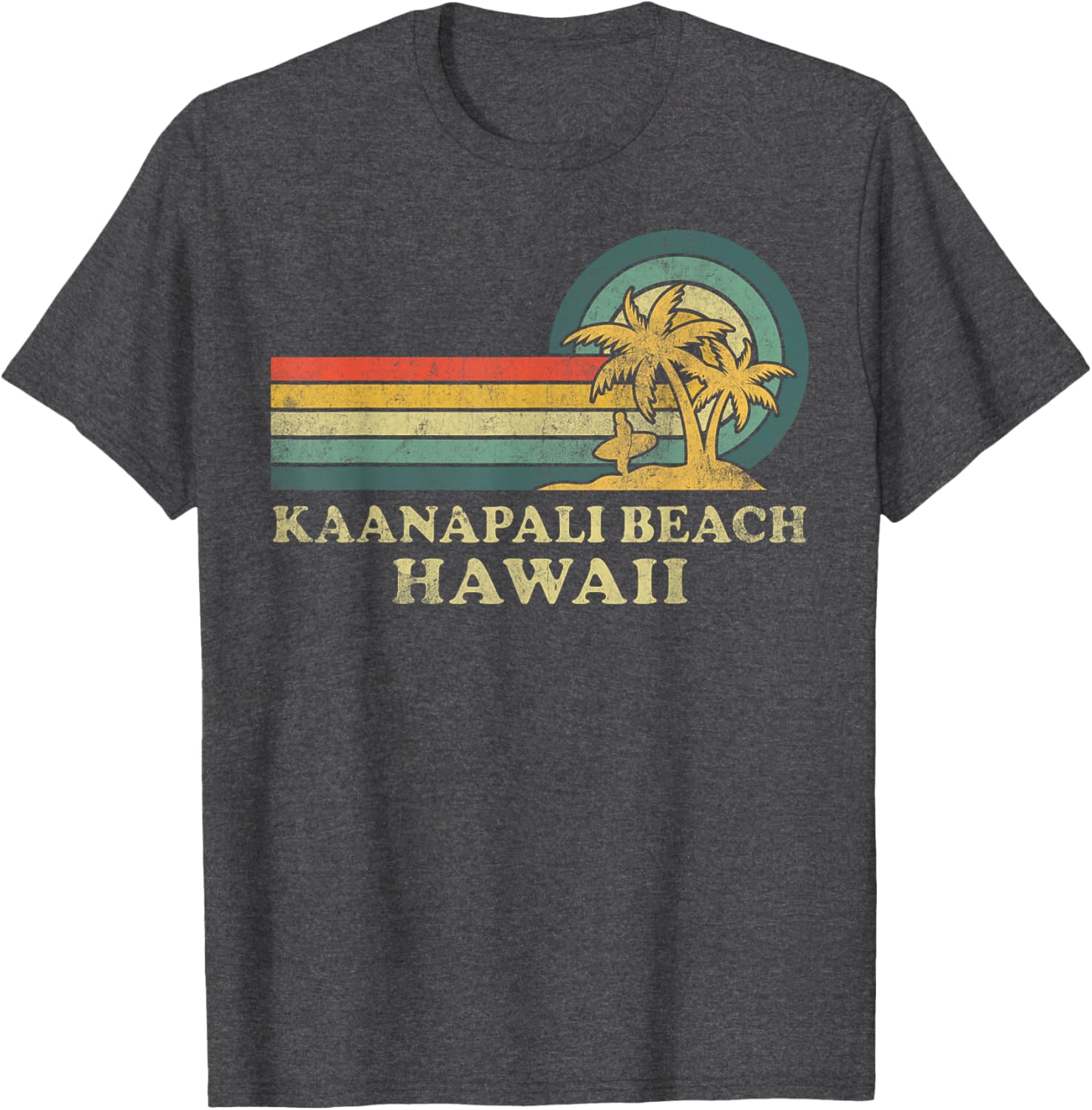Kaanapali Beach Vintage Palm Tree Family Vacation T-Shirt for Fun Getaways - 11