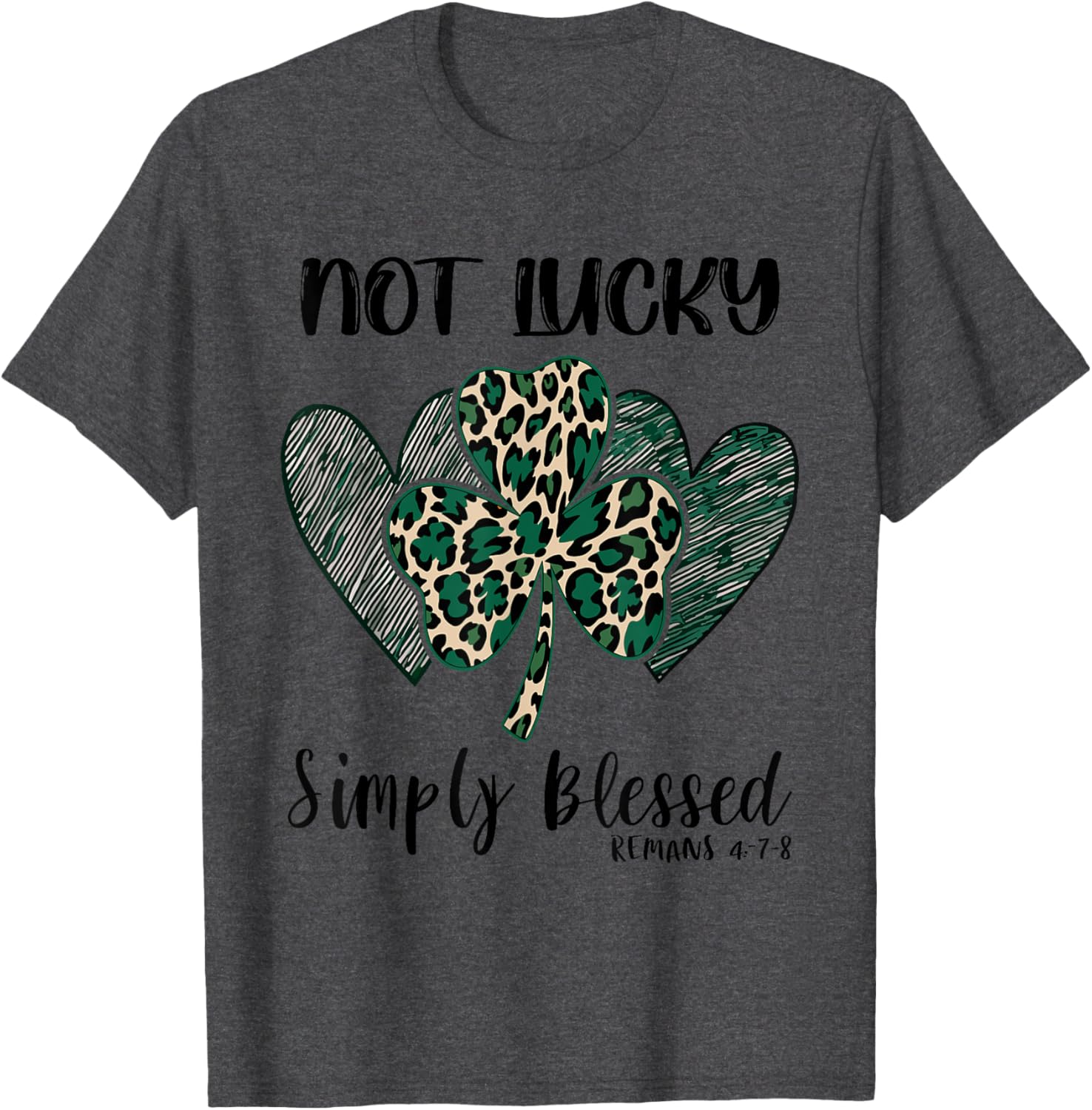 Simply Blessed Shamrock St Patricks Day T-Shirt for Fun Celebrations - 11