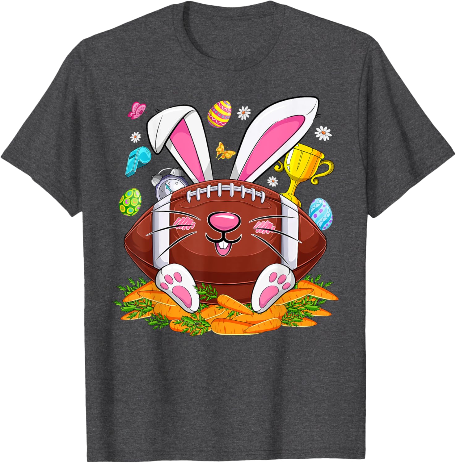 Funny Bunny Face Eggs T-Shirt for Men and Boys - Happy Easter Day Apparel - 14