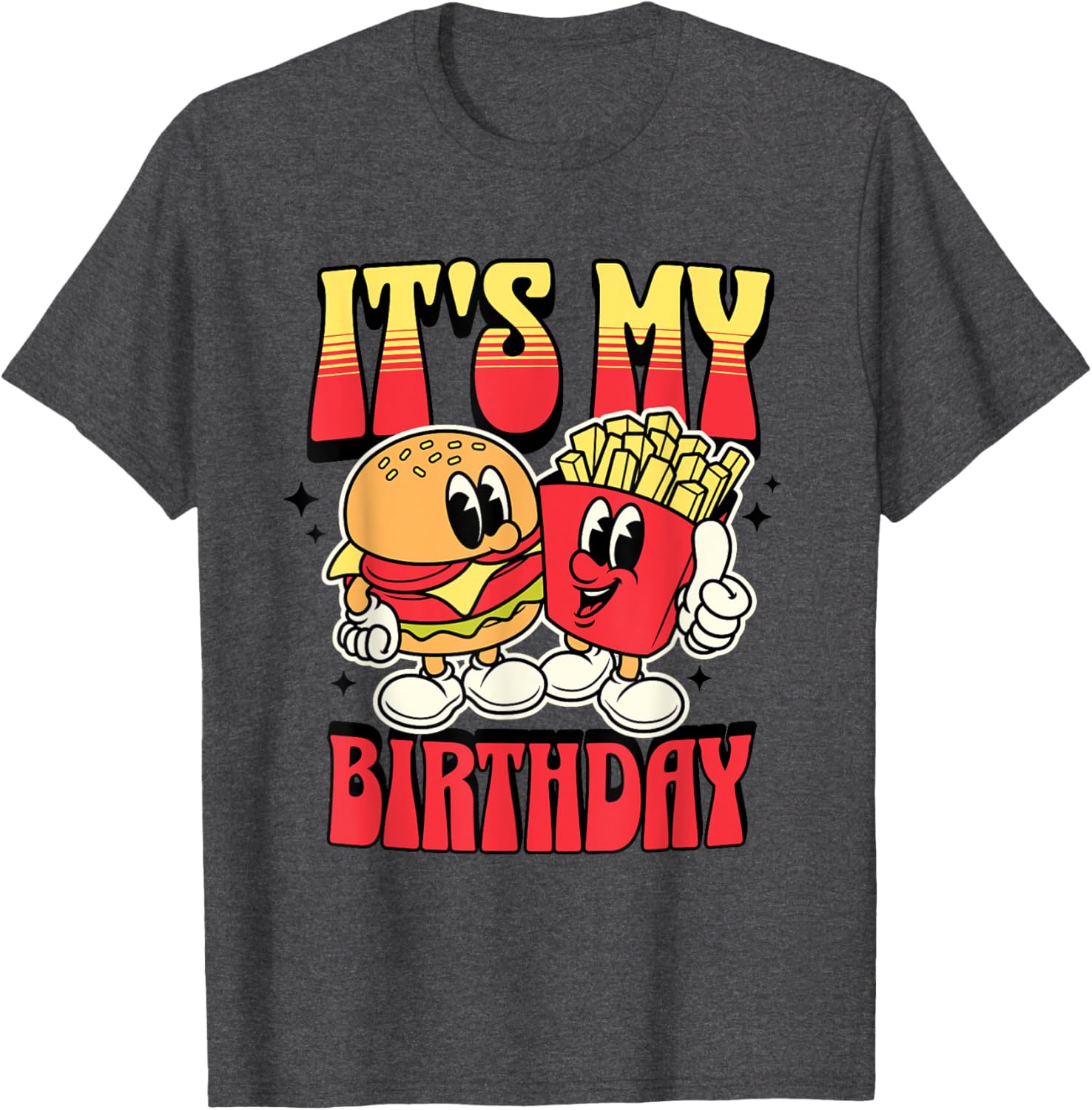 Burger Birthday Party T-Shirt for Fun Burger and Fries Lovers - 9