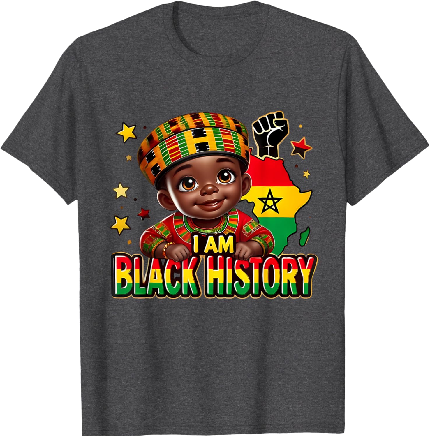 Cute Afro Peekaboo Boy T-Shirt Perfect for Black History Month Celebration - 16
