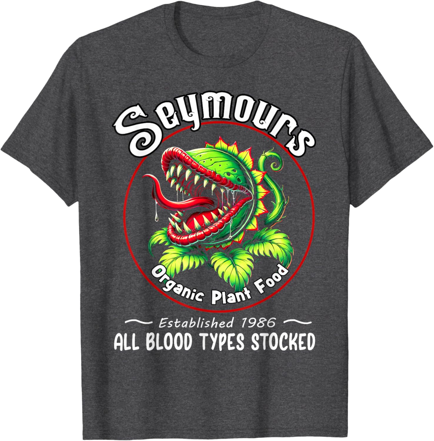 Organic Plant Food Horror Retro T-Shirt Fun Unique Apparel for Fans - 14
