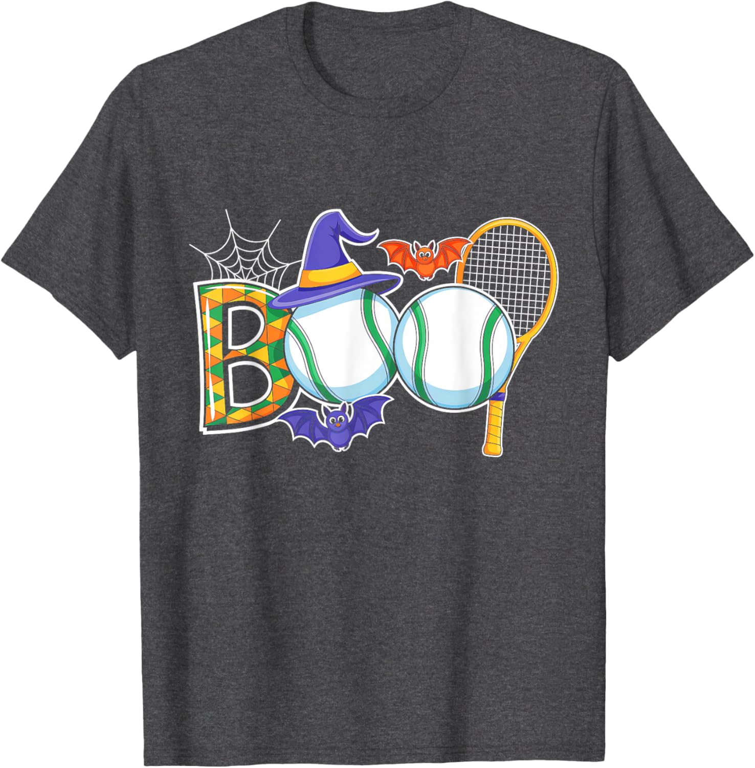 Creepy Pumpkin Tennis Lover T-Shirt for Halloween Fun and Sports Spirit - 9