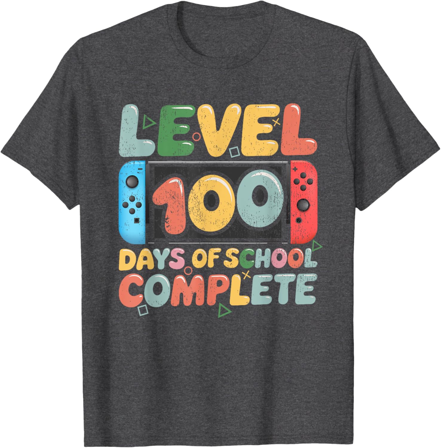Level 100 Days of School Complete Video Game Kids T-Shirt for Fun Learning - 13