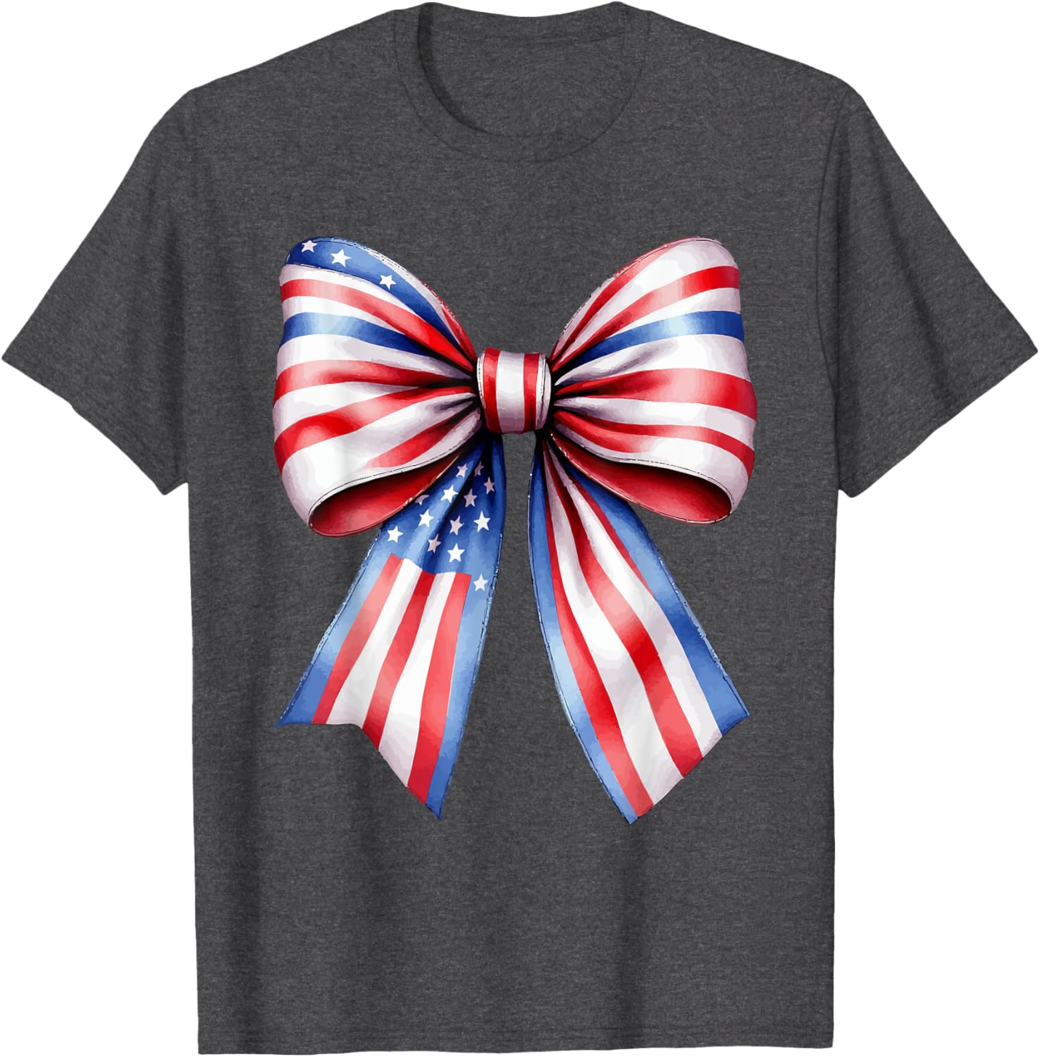 Patriotic USA Bow Tee for July 4th and Memorial Day Celebrations - 12