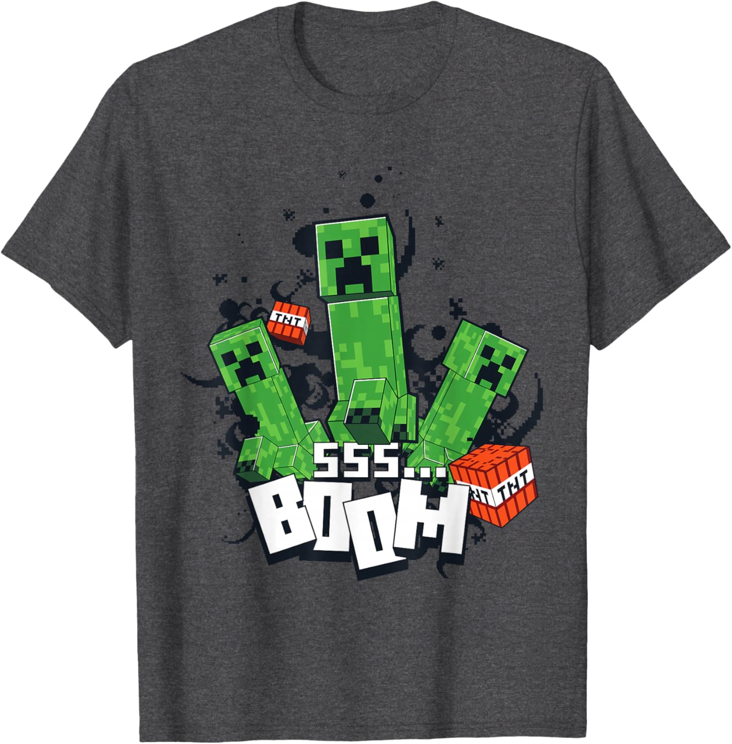Minecraft Creeper Explosion Boom T-Shirt Fun Gamer Apparel for Everyone - 1