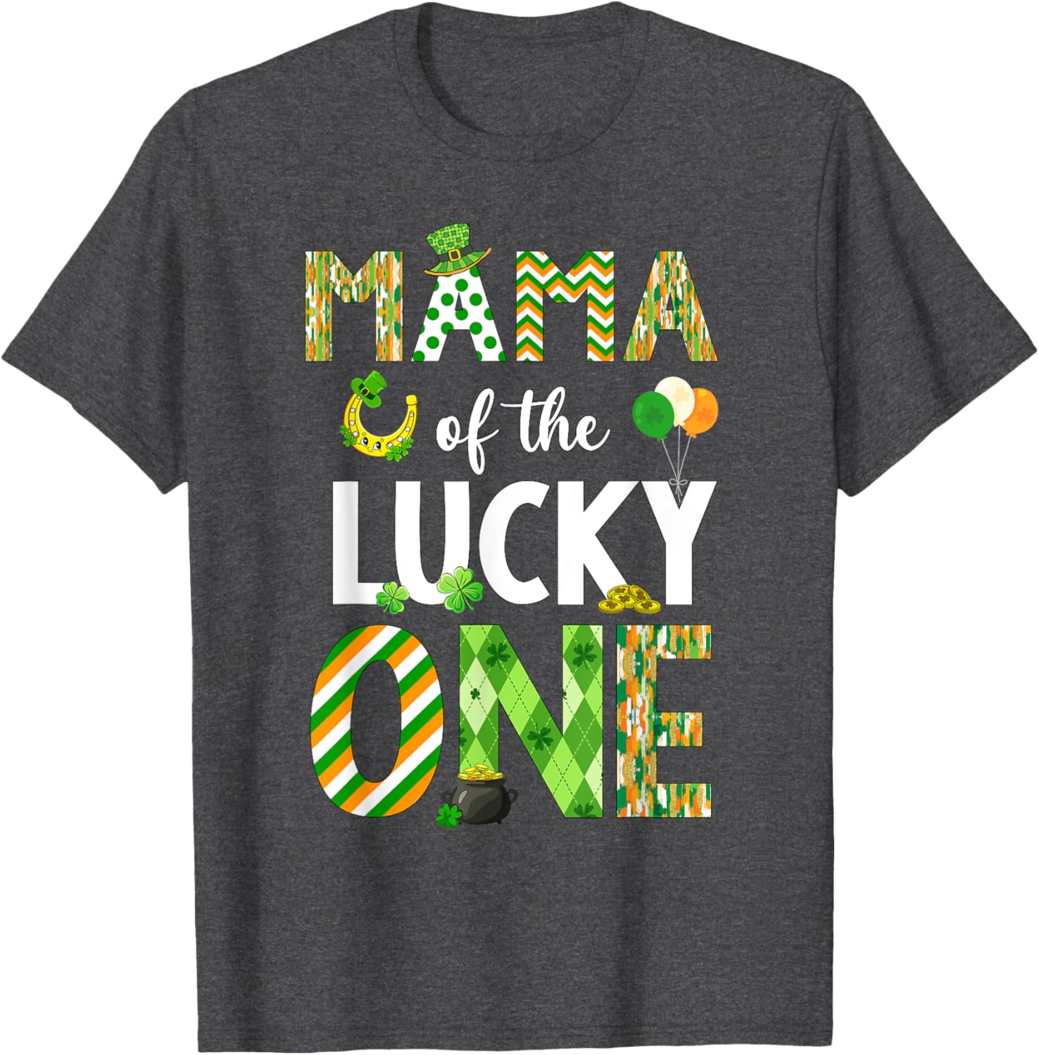 Mama Of The Lucky One 1st Birthday T-Shirt for St. Patrick's Day Fun - 2