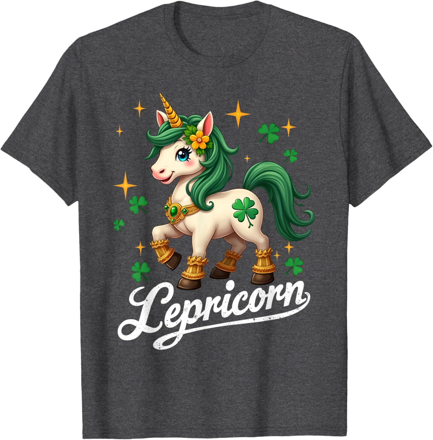 Cute St Patricks Day Unicorn T-Shirt for Girls - St Patty's Style - 13