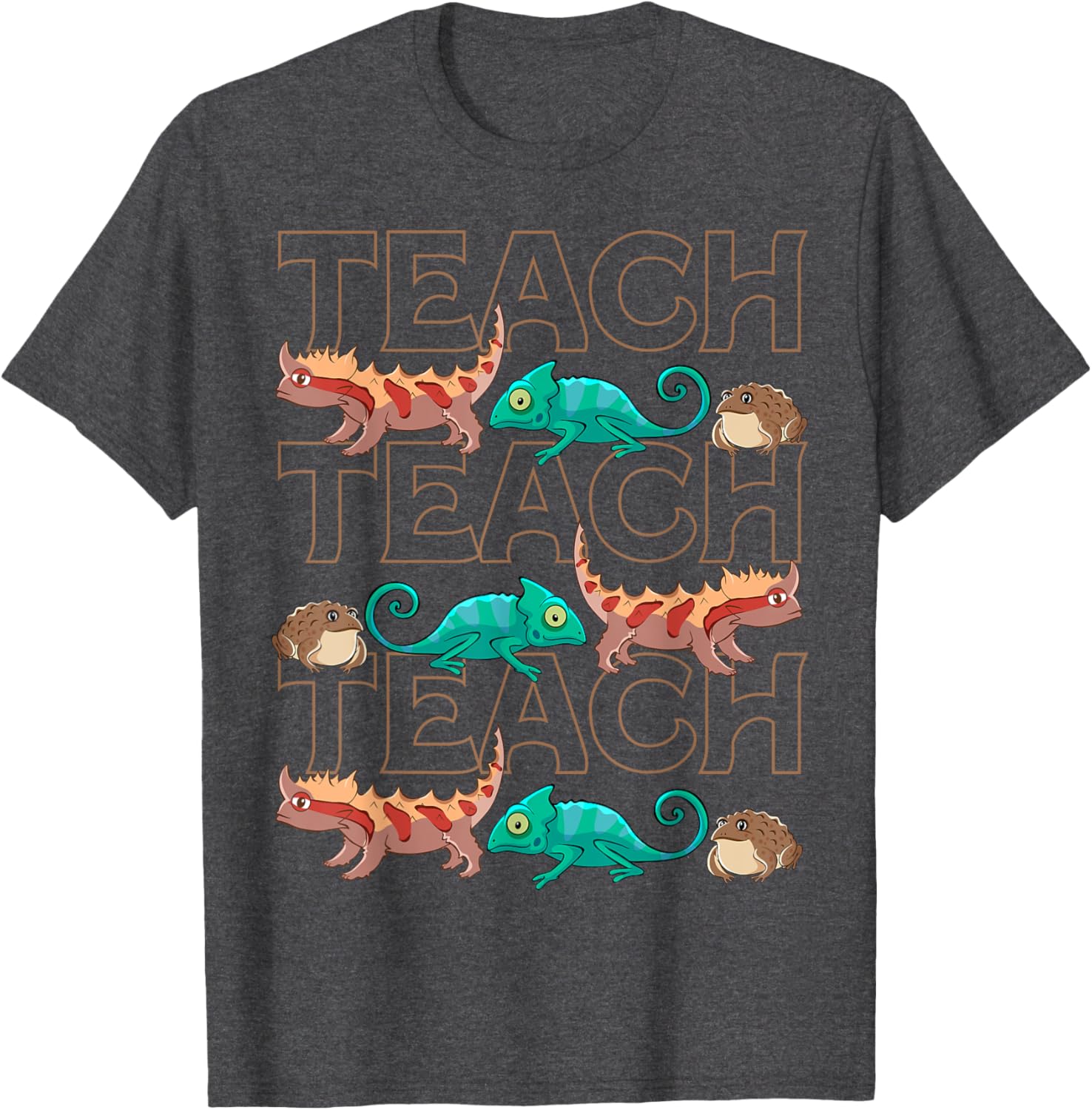 Cute Reptiles Teacher T-Shirt for Animal Lovers and Students - 17