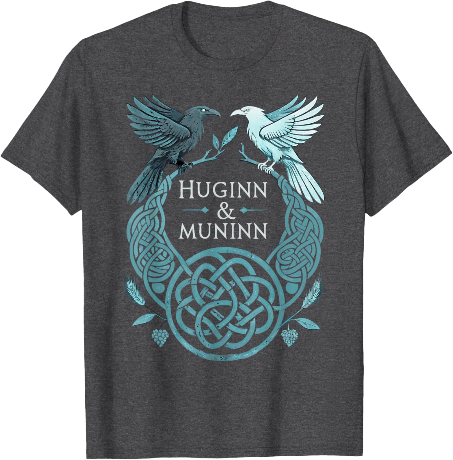 Celtic Viking Ravens T-Shirt with Huginn and Muninn Design - 7