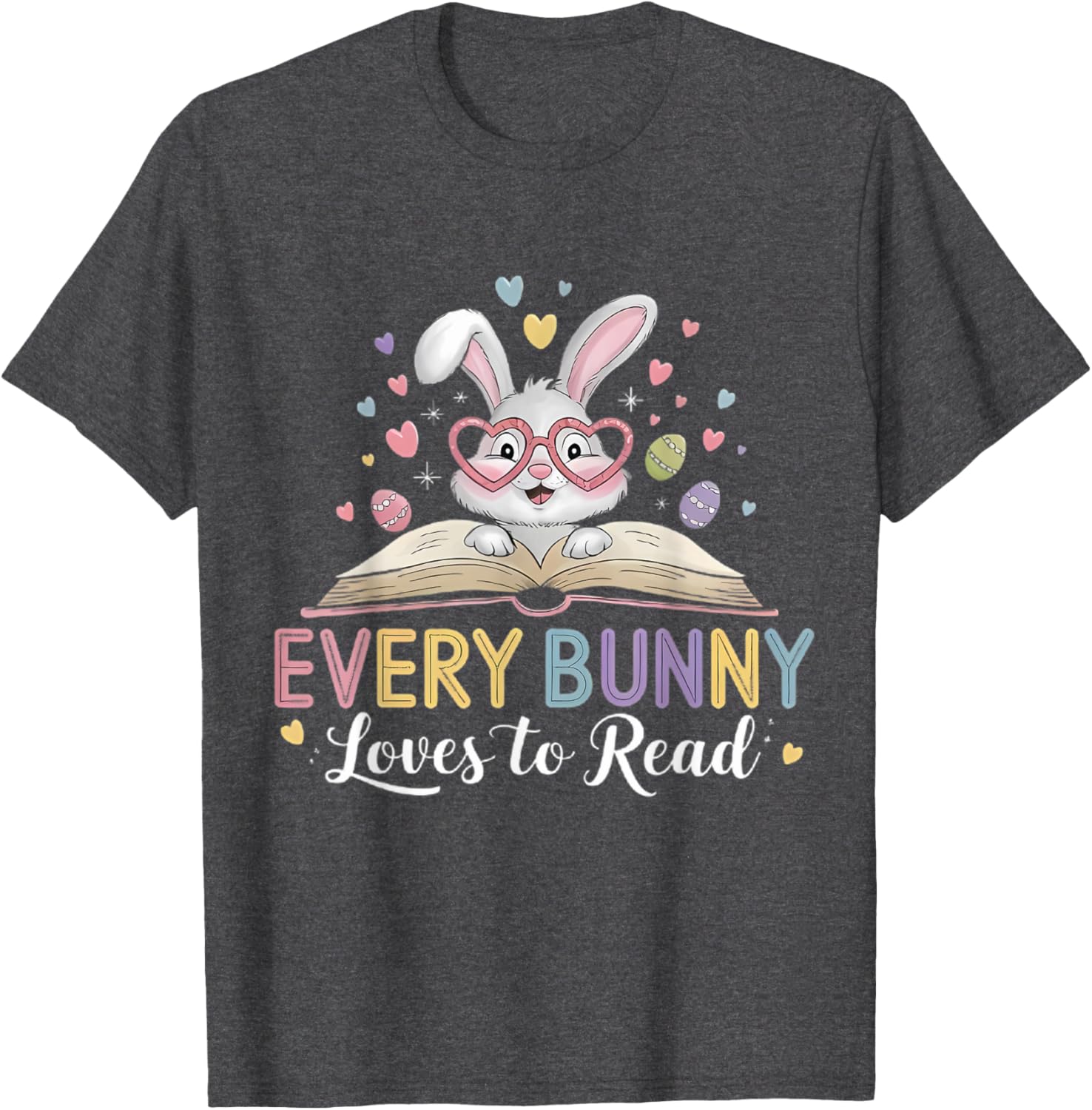 Every Bunny Loves to Read Cute Rabbit Bookworm T-Shirt for Book Lovers - 1