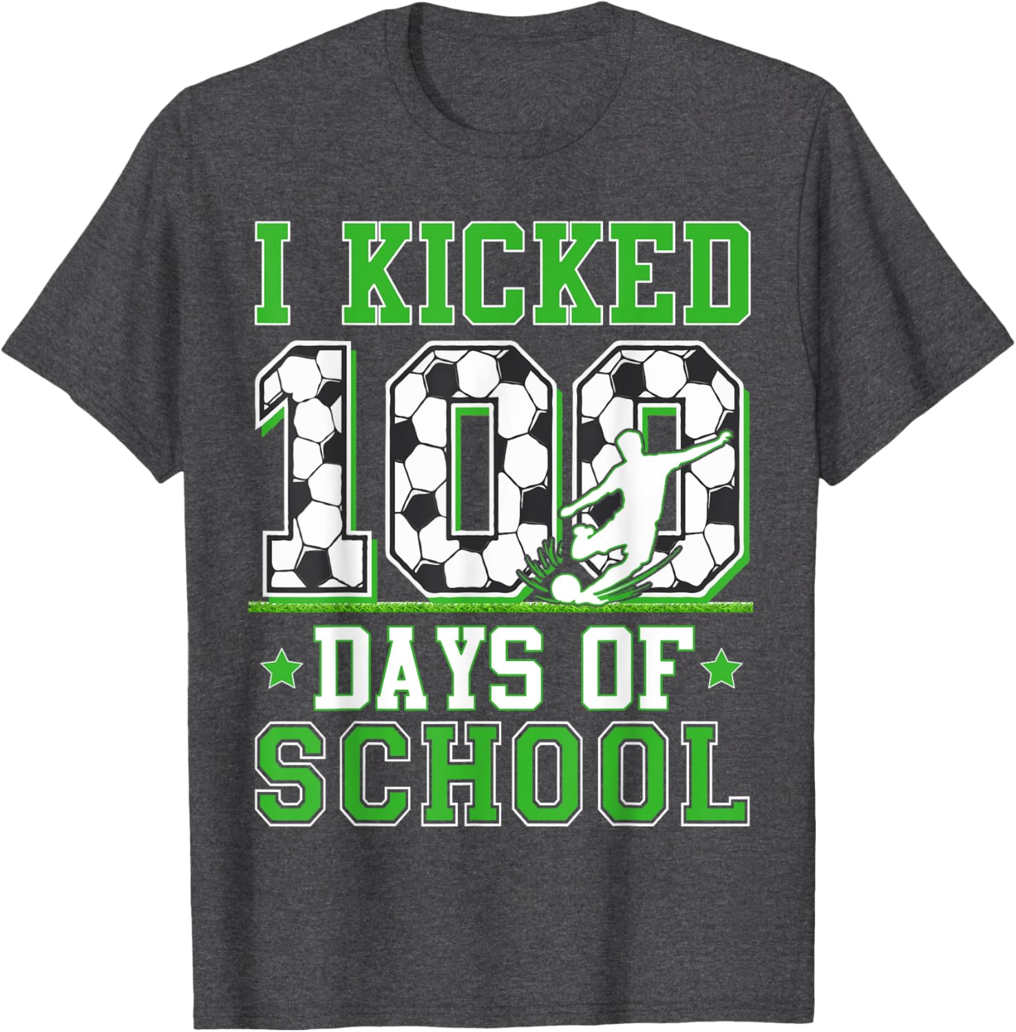 100 Days of School Soccer T-Shirt for Kids - Fun Boys' Apparel - 13