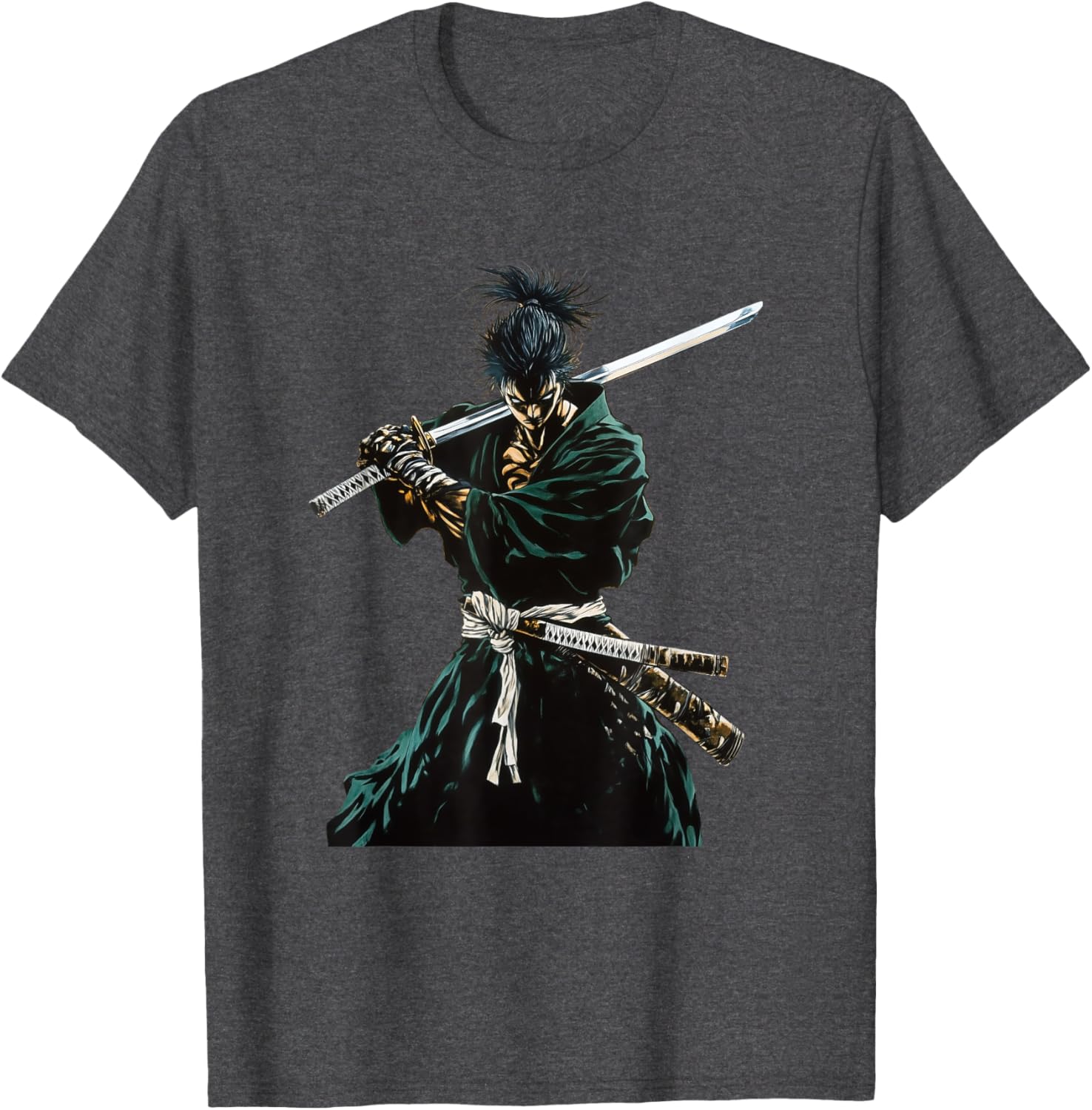 Samurai Warrior Vintage Japanese Anime Art Graphic T-Shirt for Fans - 3