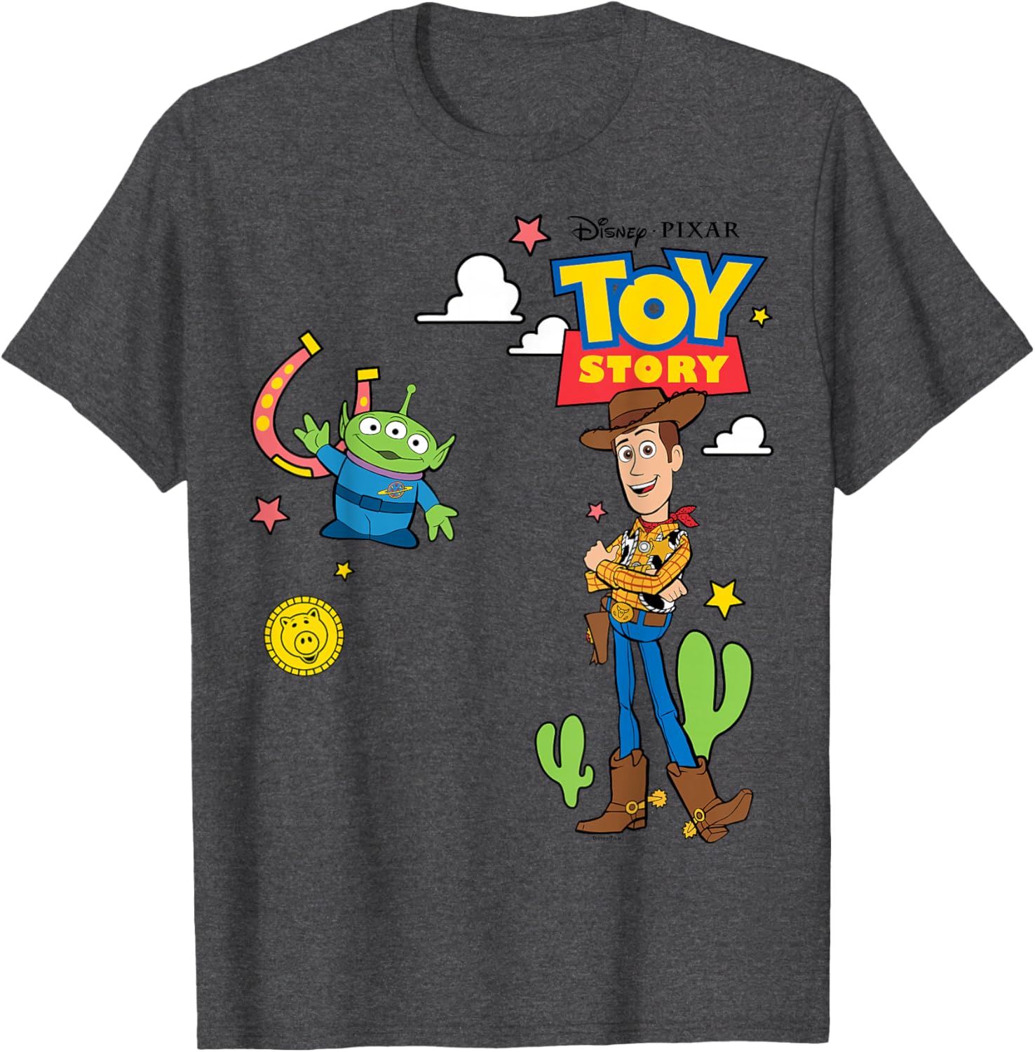 Toy Story 4 Woody and Alien T-Shirt for Kids and Adults Fun Design - 17