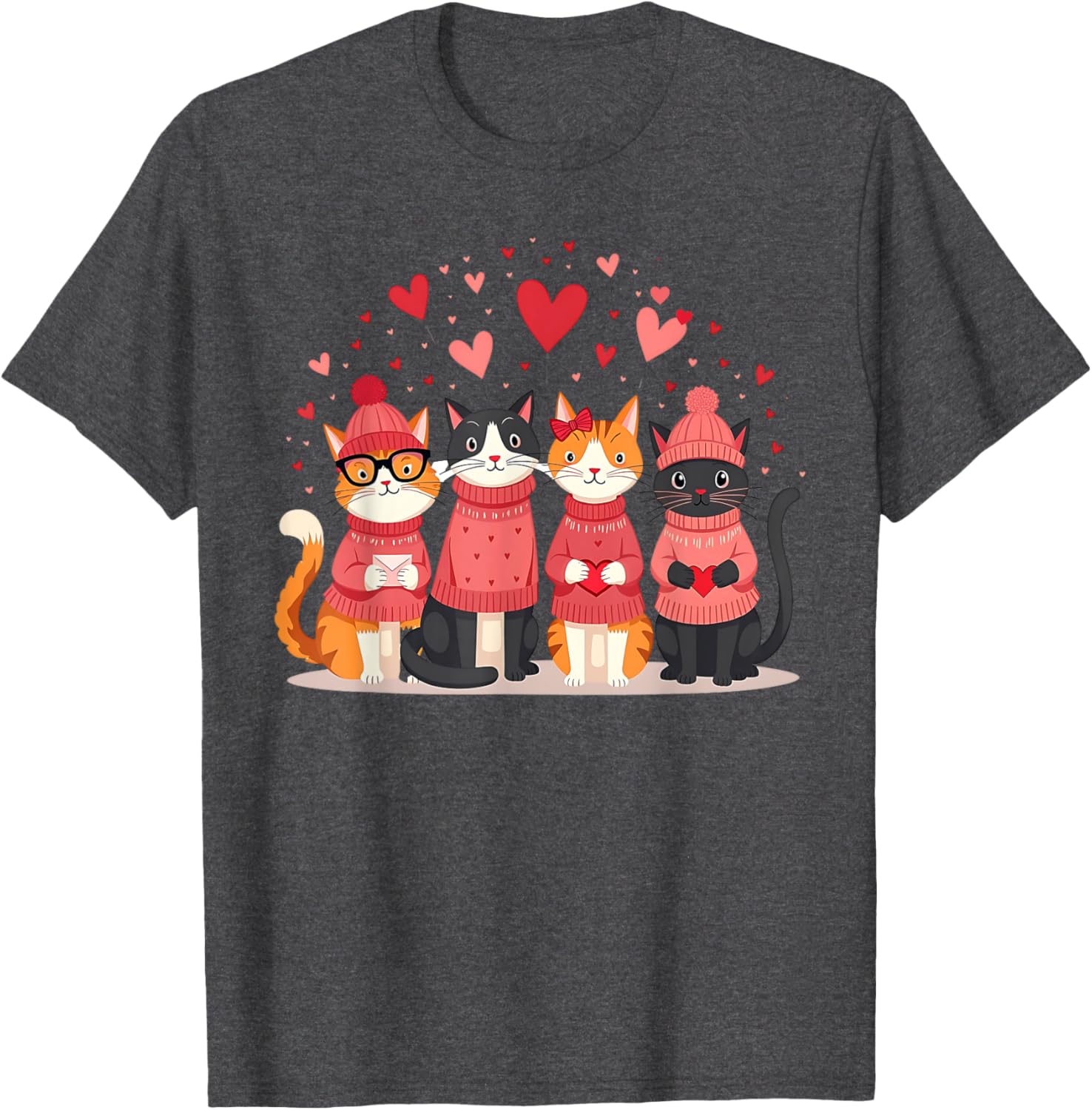 Happy Valentine Day Cat T-Shirt for Women and Girls - Perfect for Cat Lovers - 21