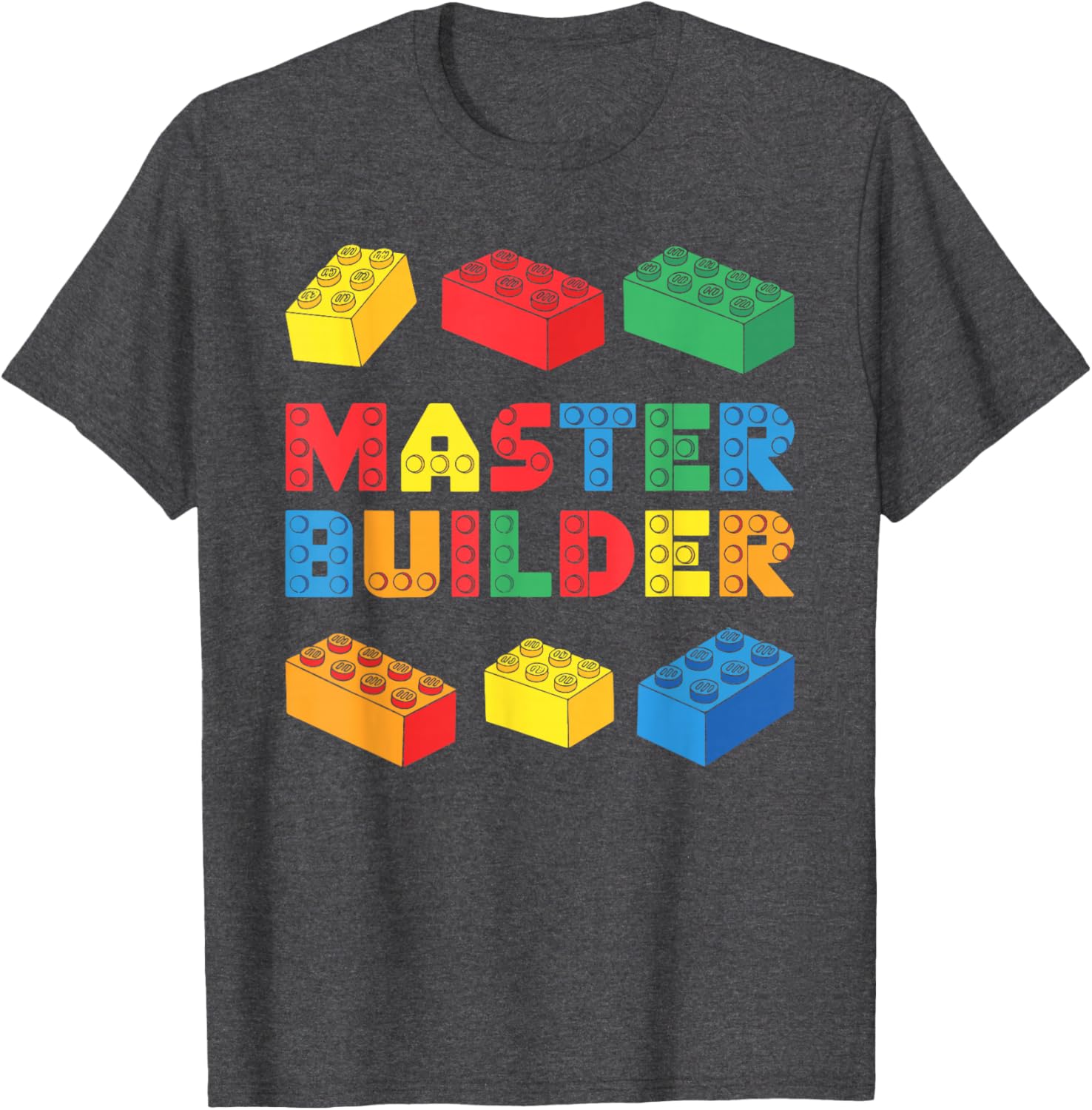 Master Builder T-Shirt for Kids and Adults with Fun Brick Design - 9