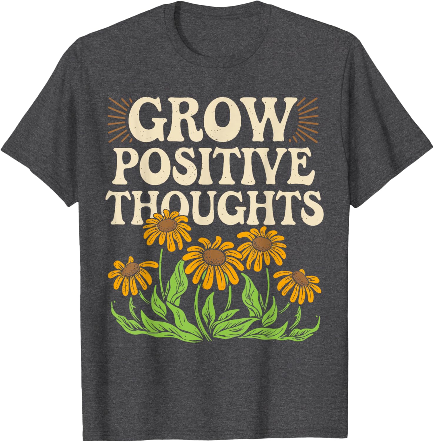 Grow Positive Thoughts T-Shirt for Mental Health Awareness and Style - 4