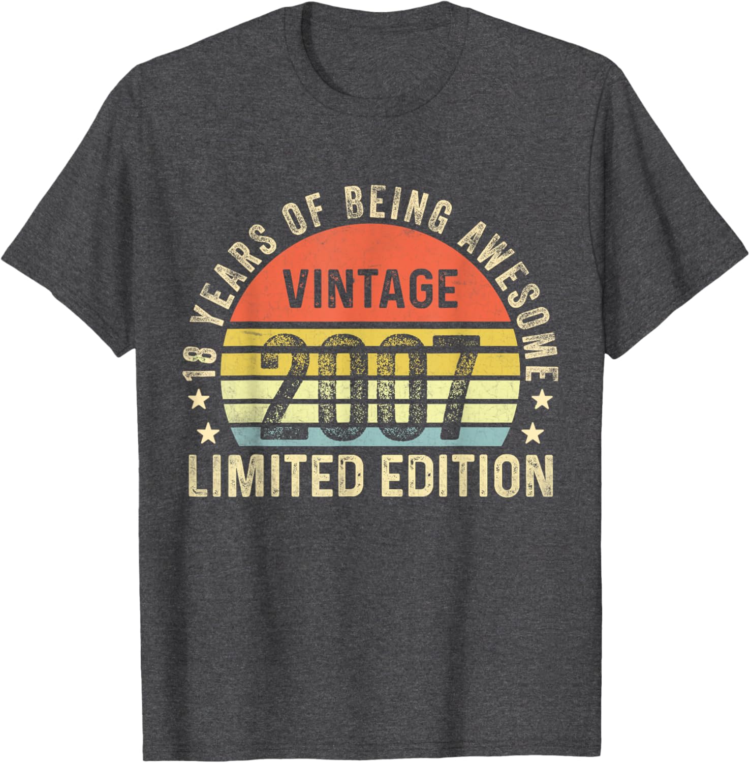Vintage 2007 Limited Edition 18th Birthday T-Shirt Cool Gift Idea - 15