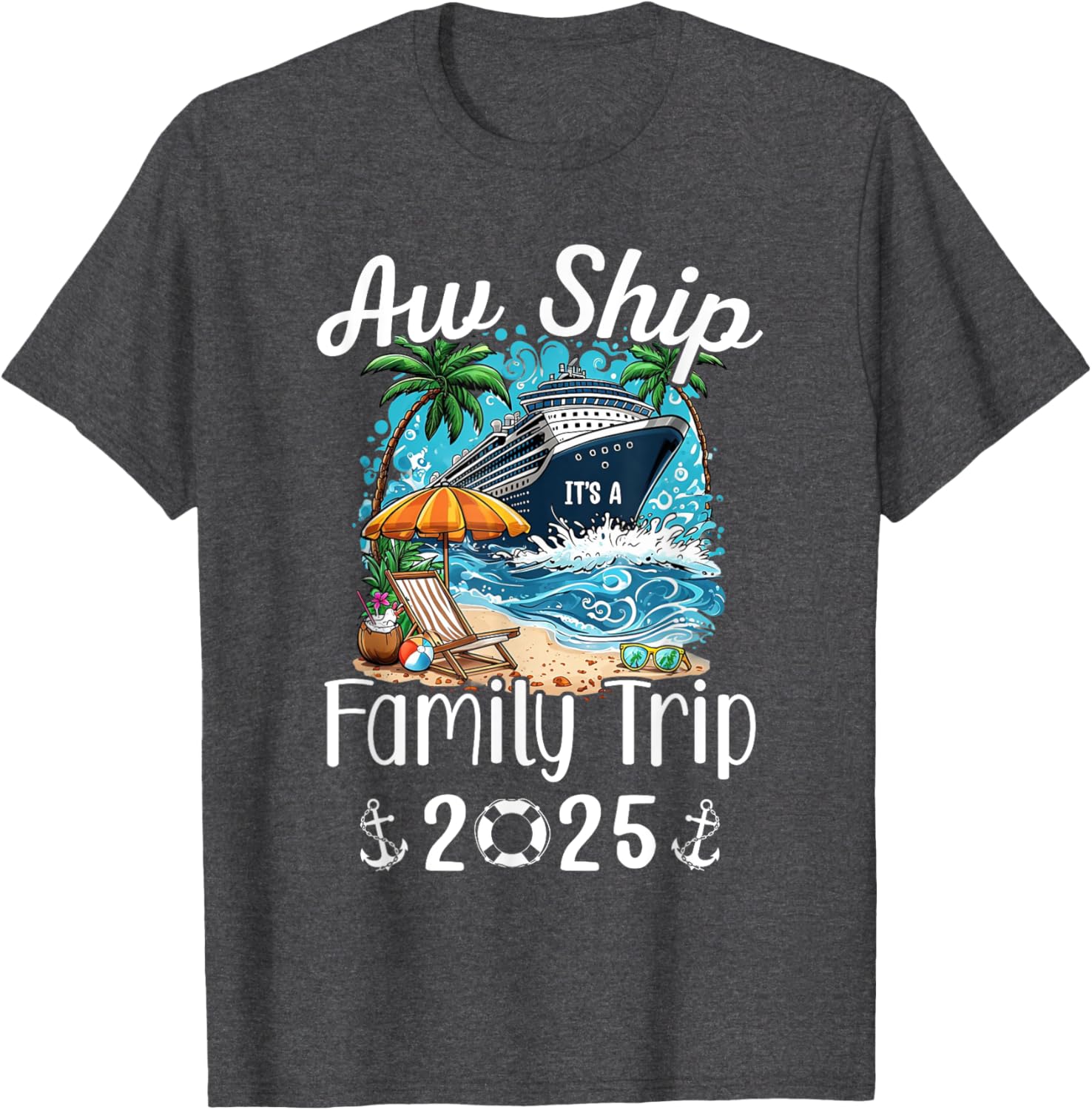 Family Matching Aw Ship It's A Family Trip 2025 Cruise T-Shirt - 9