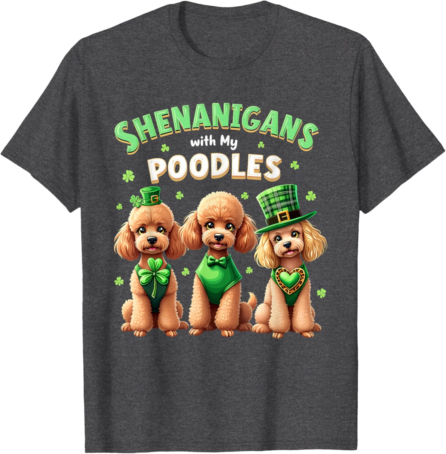 St Patricks Day Irish Poodle Shamrock T-Shirt for Fun Celebrations - 10