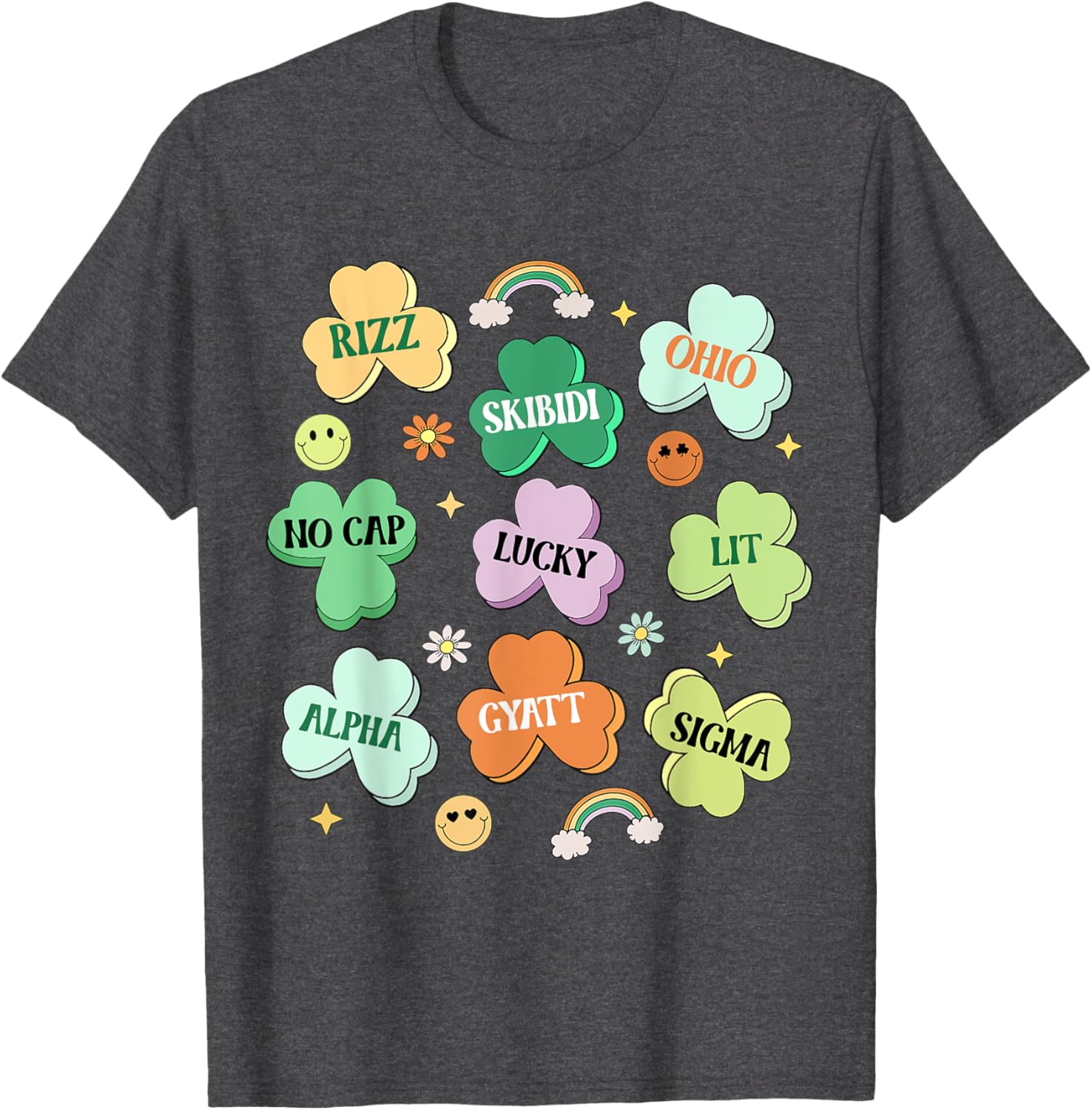 Funny Skibidi St Patricks Day Shamrock T-Shirt for Kids and Teens - 15