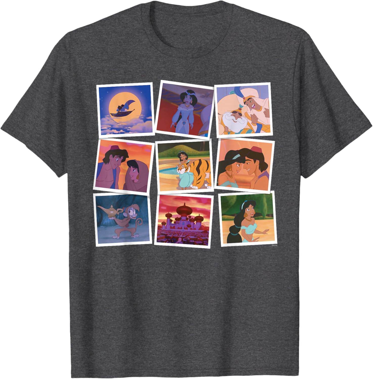 Disney Aladdin and Princess Jasmine Movie Frames T-Shirt for Fans - 7