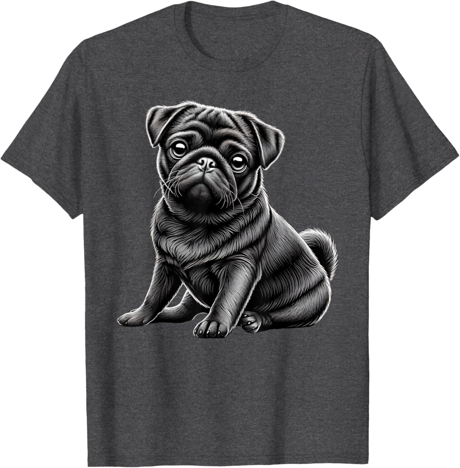 Adorable Black Pug T-Shirt for Men, Women, and Kids - Perfect Pet Gift - 8