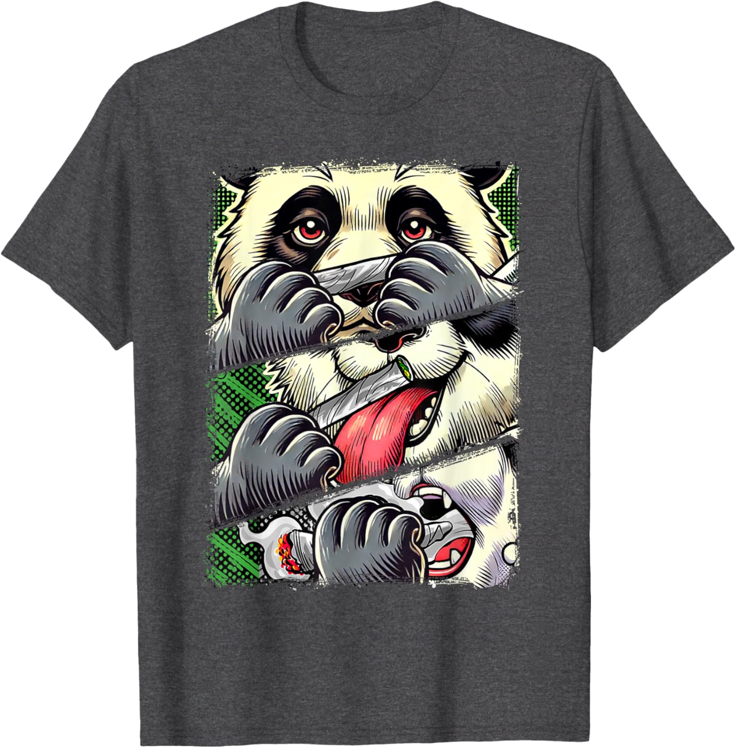 Cute Stoner Babe 420 Panda Smoking Weed T-Shirt for Cannabis Lovers - 1