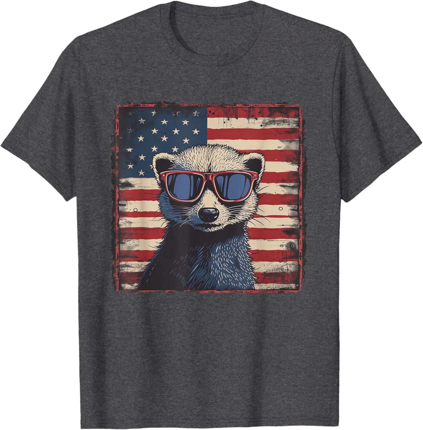 Patriotic Ferret USA Flag Shirt for 4th of July Fun Lovers - 23