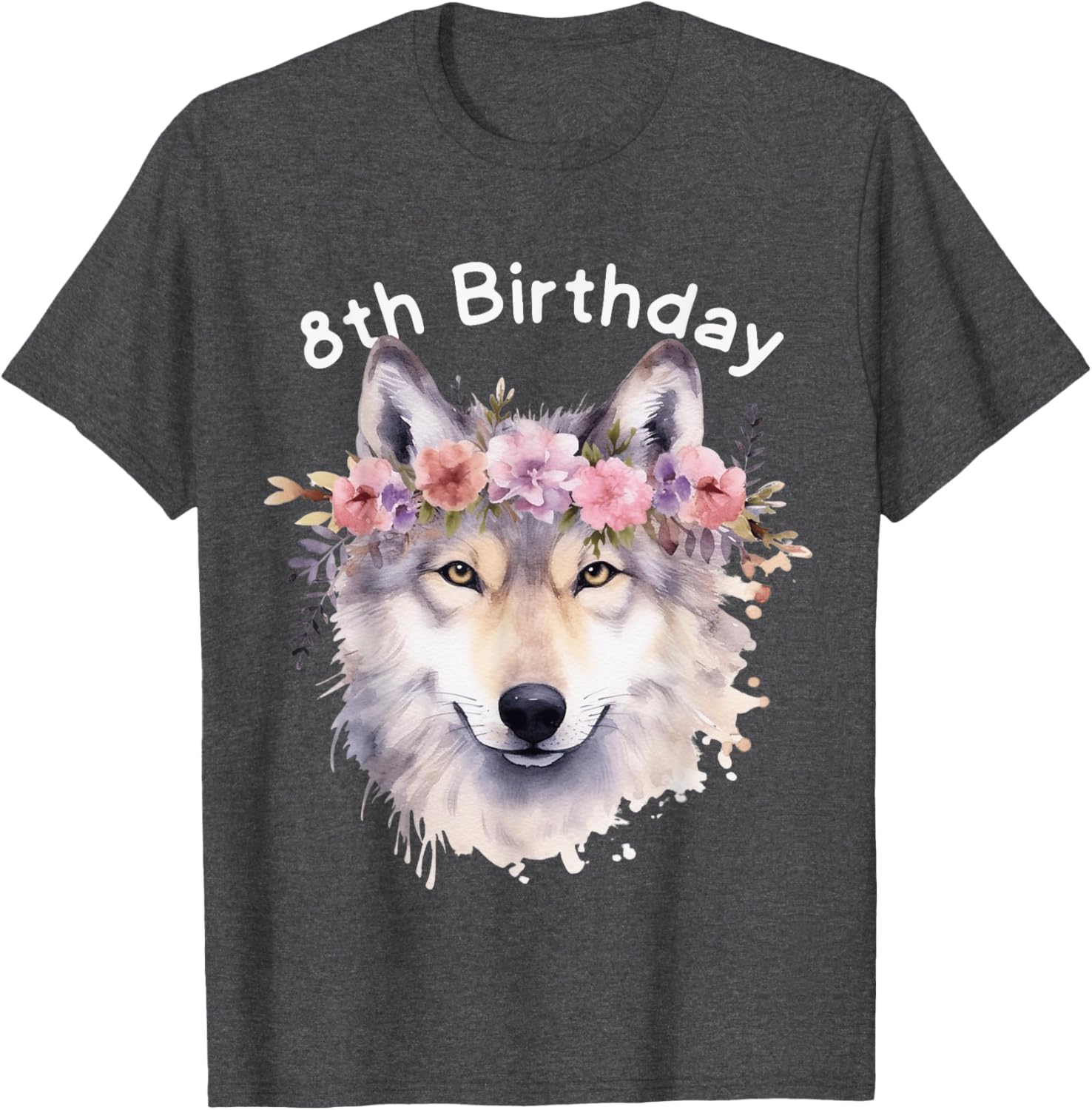 Adorable 8th Wolf Birthday T-Shirt for Girls - Perfect Wolf Pack Party Wear - 20