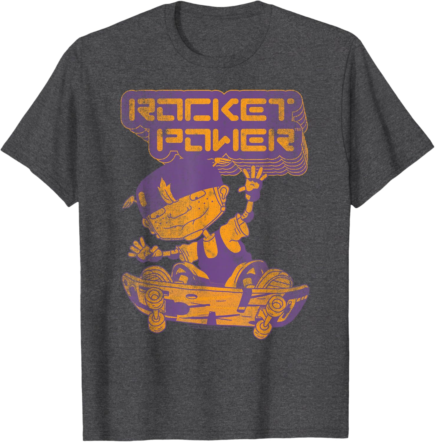 Rocket Power Vintage Skateboard Logo Cartoon T-Shirt for Cool Styles - 1