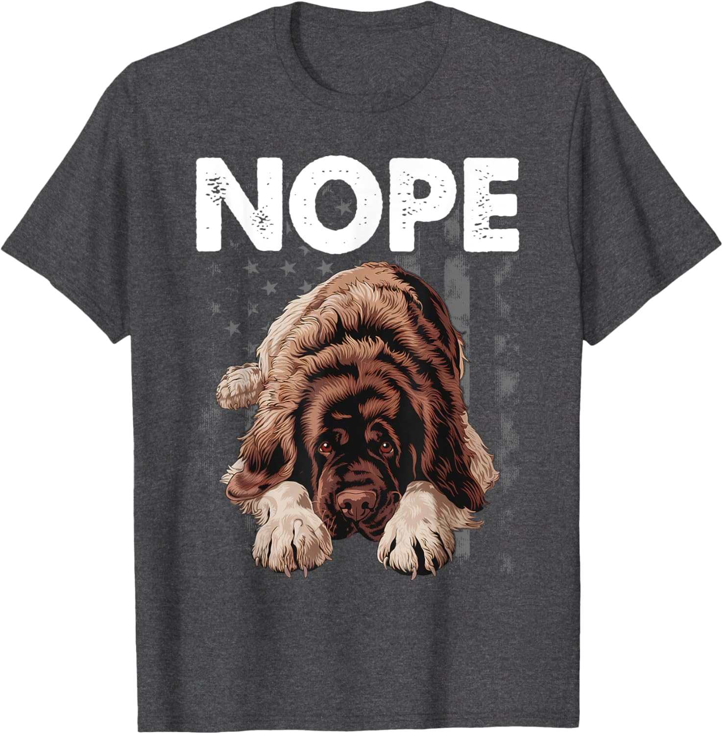 Funny Newfoundland NOPE Stubborn Newfie Dog Owners T-Shirt for Pets - 5