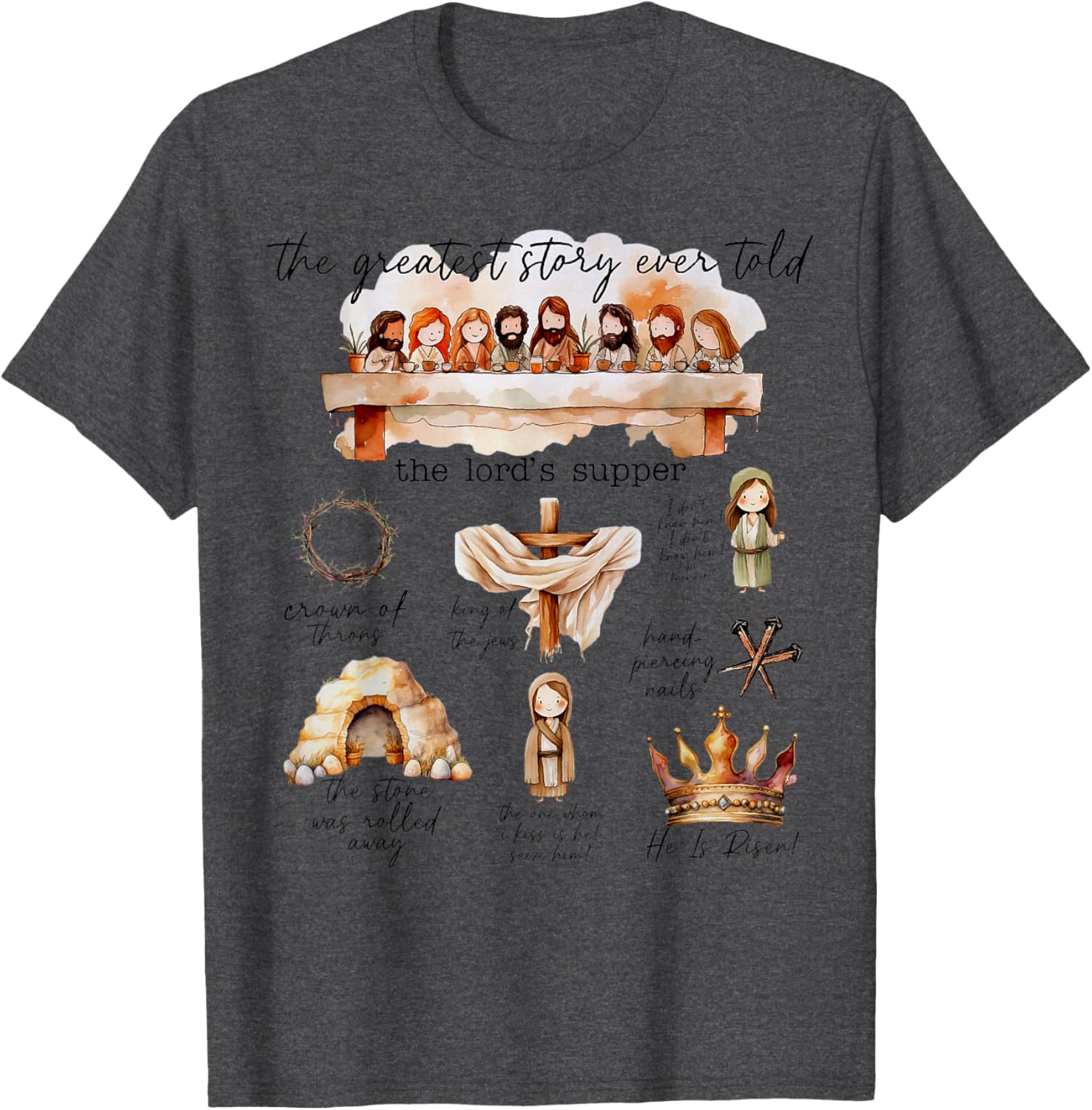 Easter Story T-Shirt The Greatest Story Ever Told for Christian Celebrations - 3