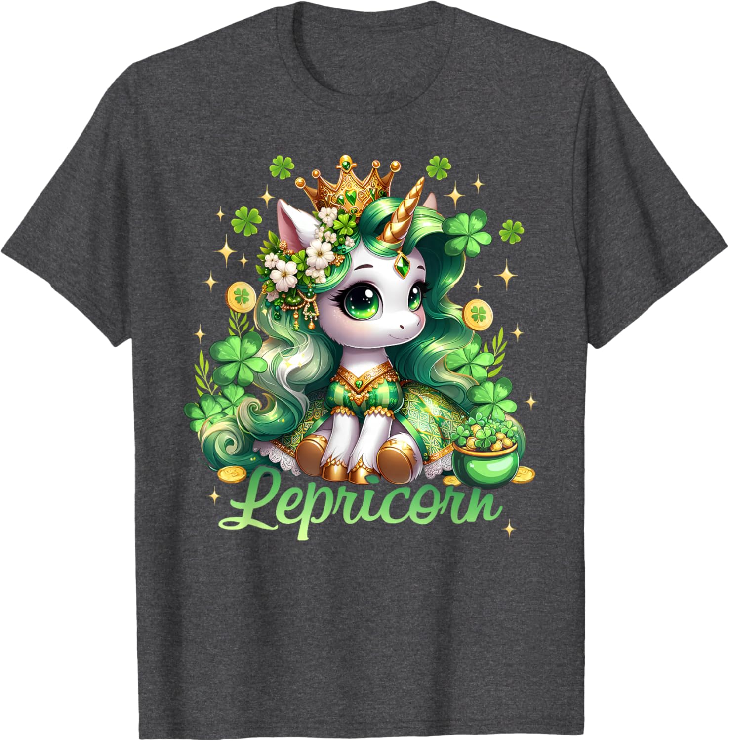 Lepricorn Unicorn St Patricks Day Girls T-Shirt for Kids Fun Style - 17