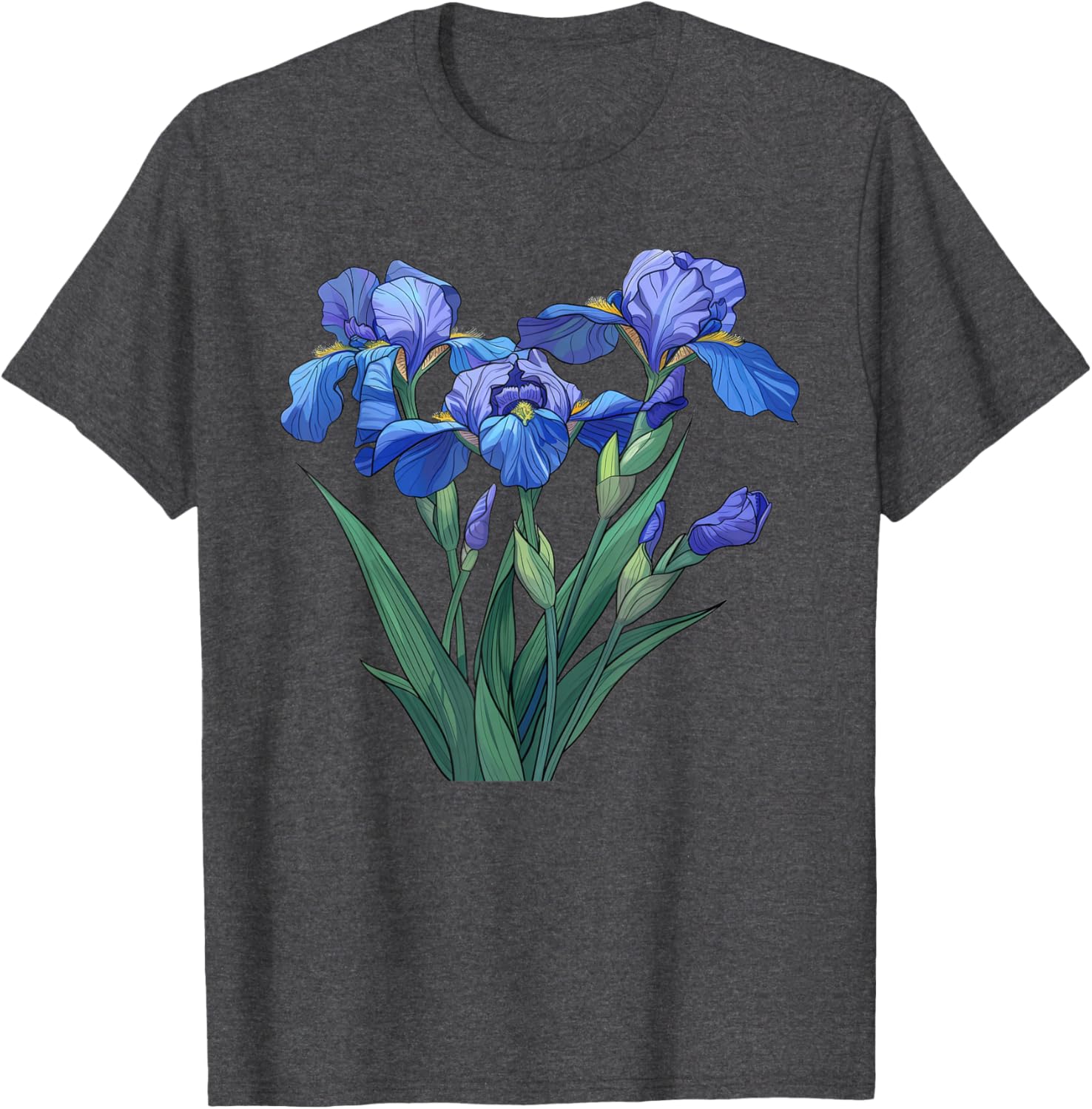 Iris Flowers Anime T-Shirt - Stylish and Colorful Graphic Tee - 8
