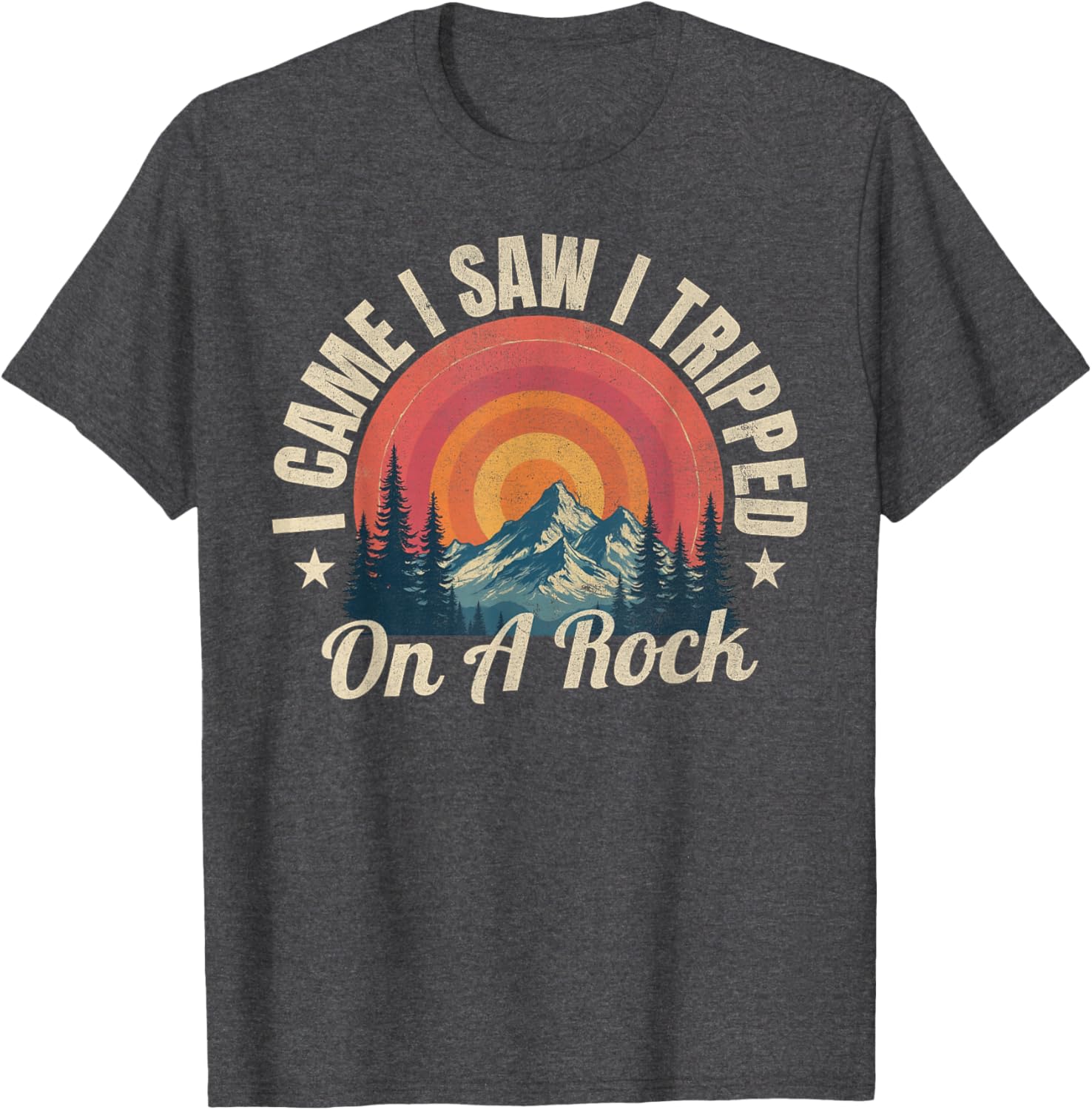 I Came I Saw I Tripped On A Rock Camping T-Shirt for Hiking Enthusiasts - 5