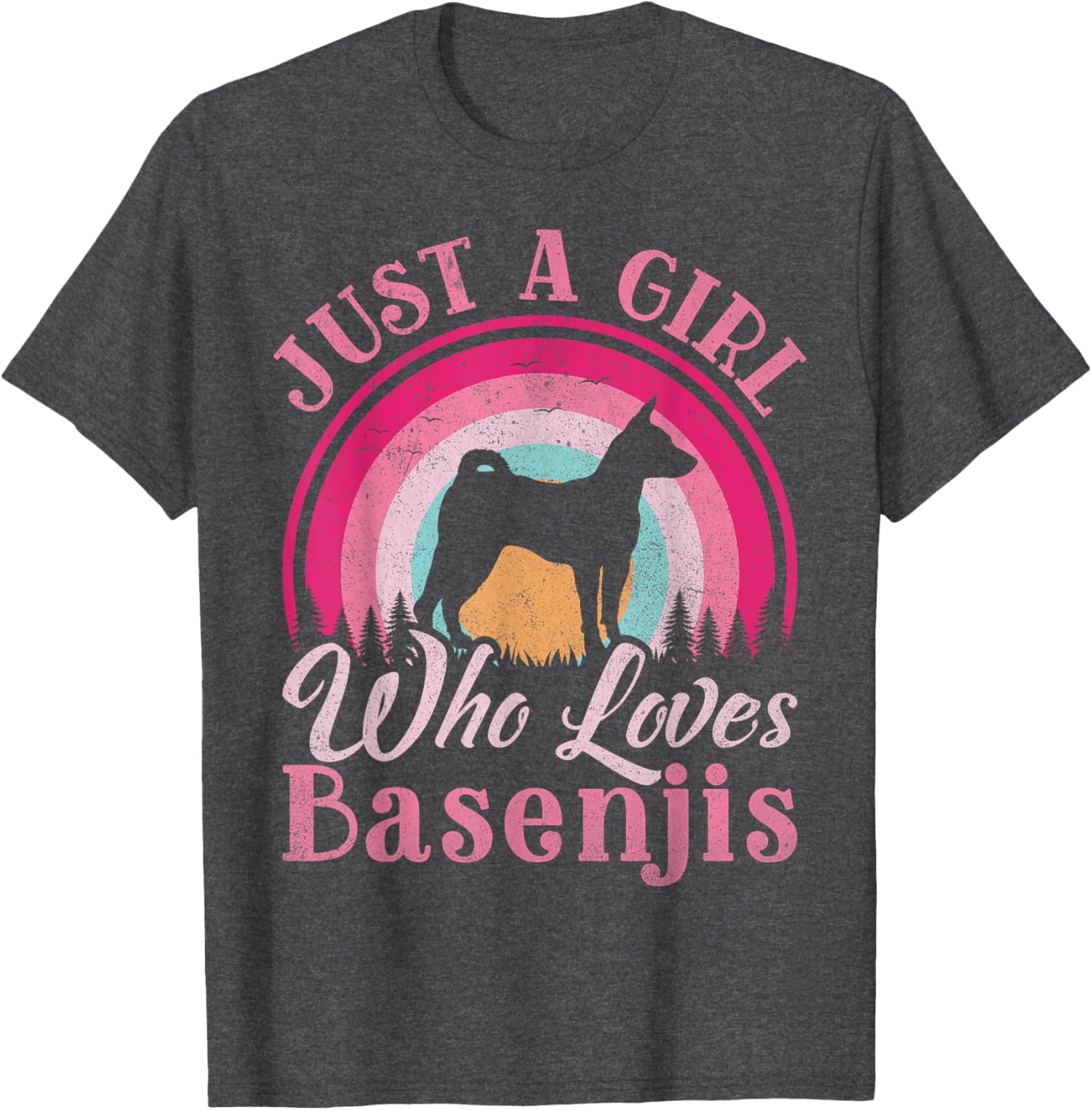 Just A Girl Who Loves Basenji Dog T-Shirt for Women and Girls - 10