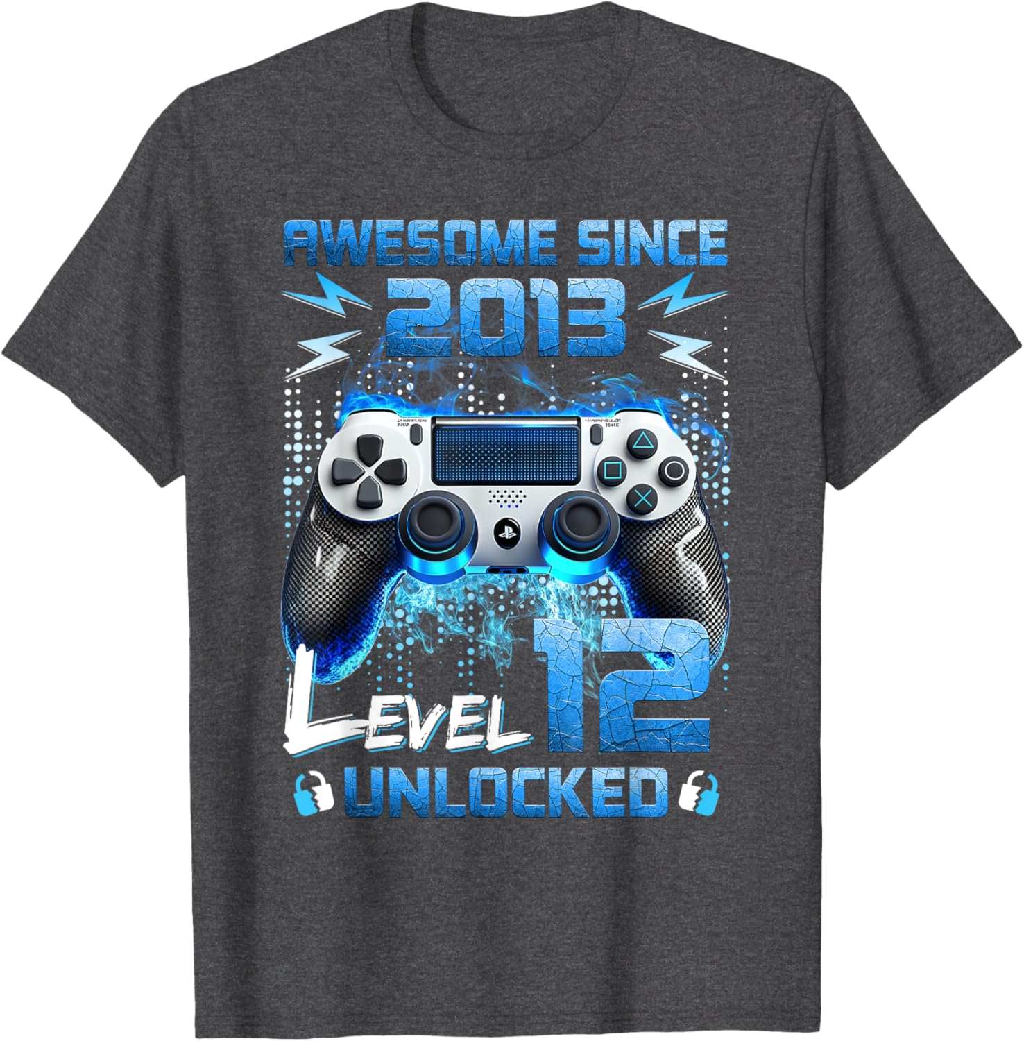 Level 12 Unlocked Video Gamer T-Shirt for 12 Year Old Birthday Fun - 2