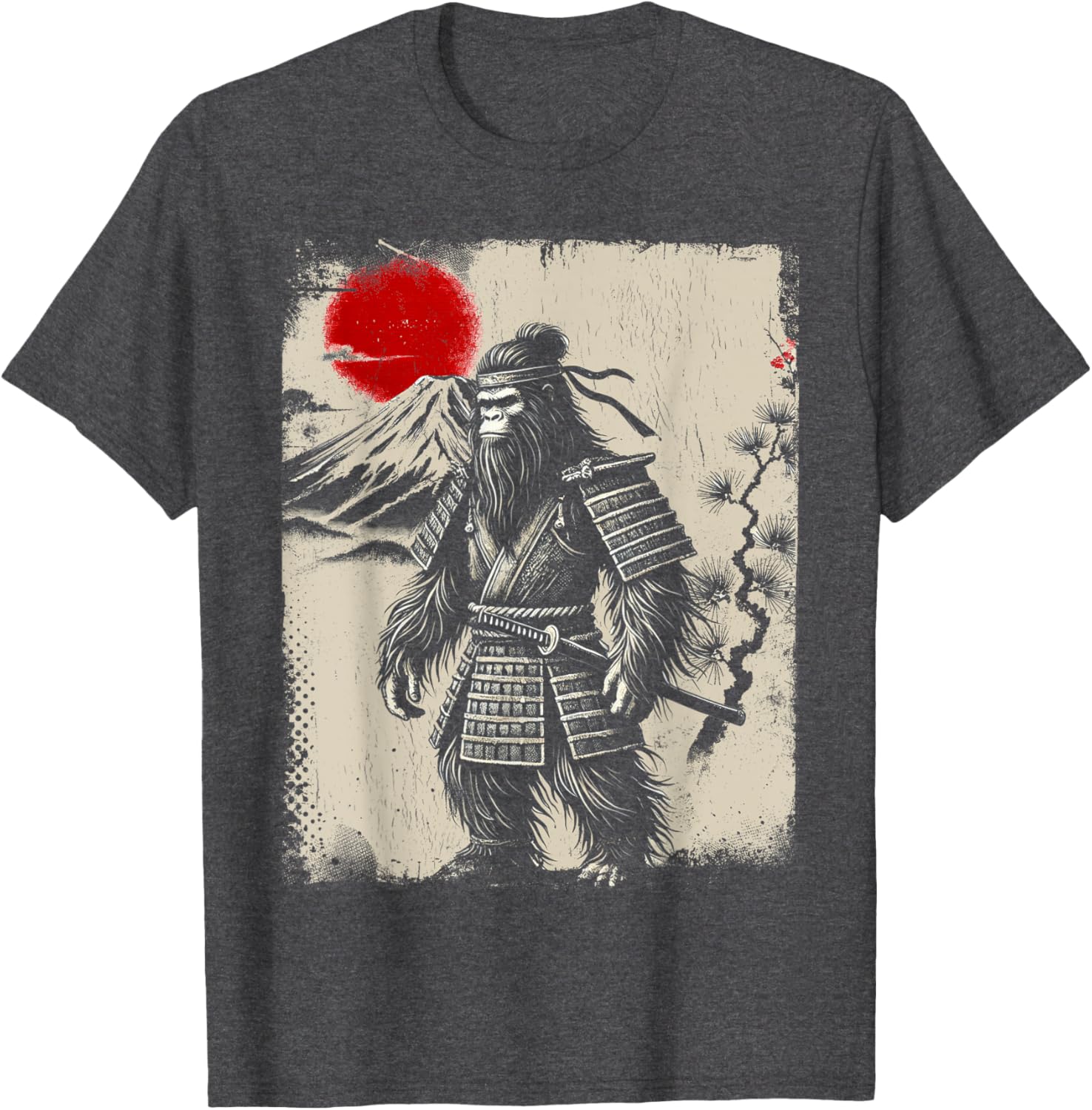 Vintage Bigfoot Ninja Samurai Ukiyo-e T-Shirt for Unique Style - 5