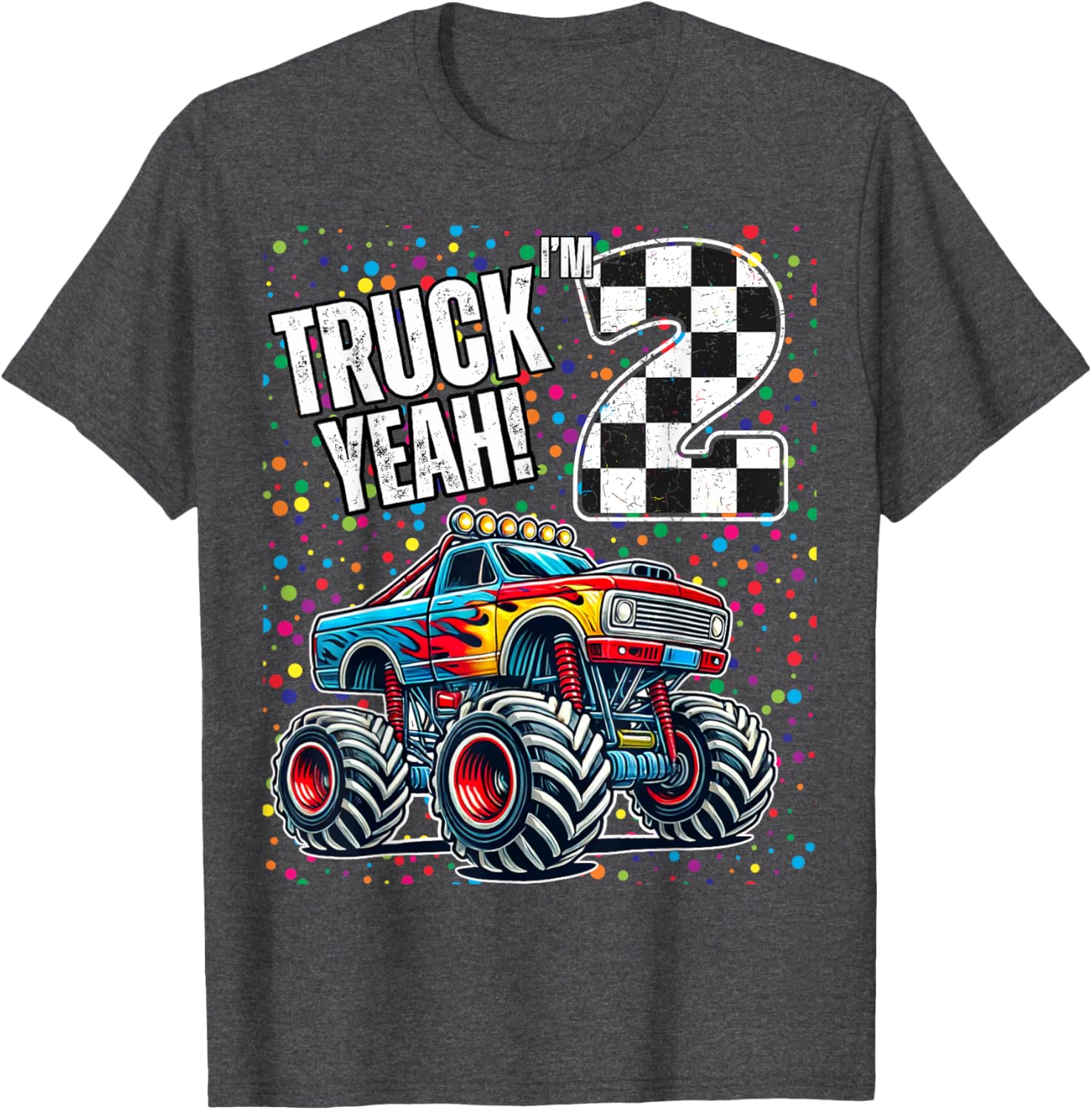 2nd Birthday Monster Truck Shirt for Boys - Fun Family T-Shirt - 1