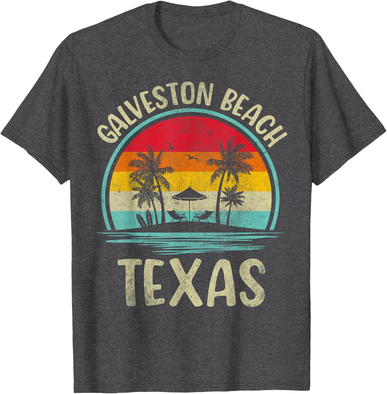 Galveston Beach Summer Vacation Palm Tree Family T-Shirt for Fun Days - 7