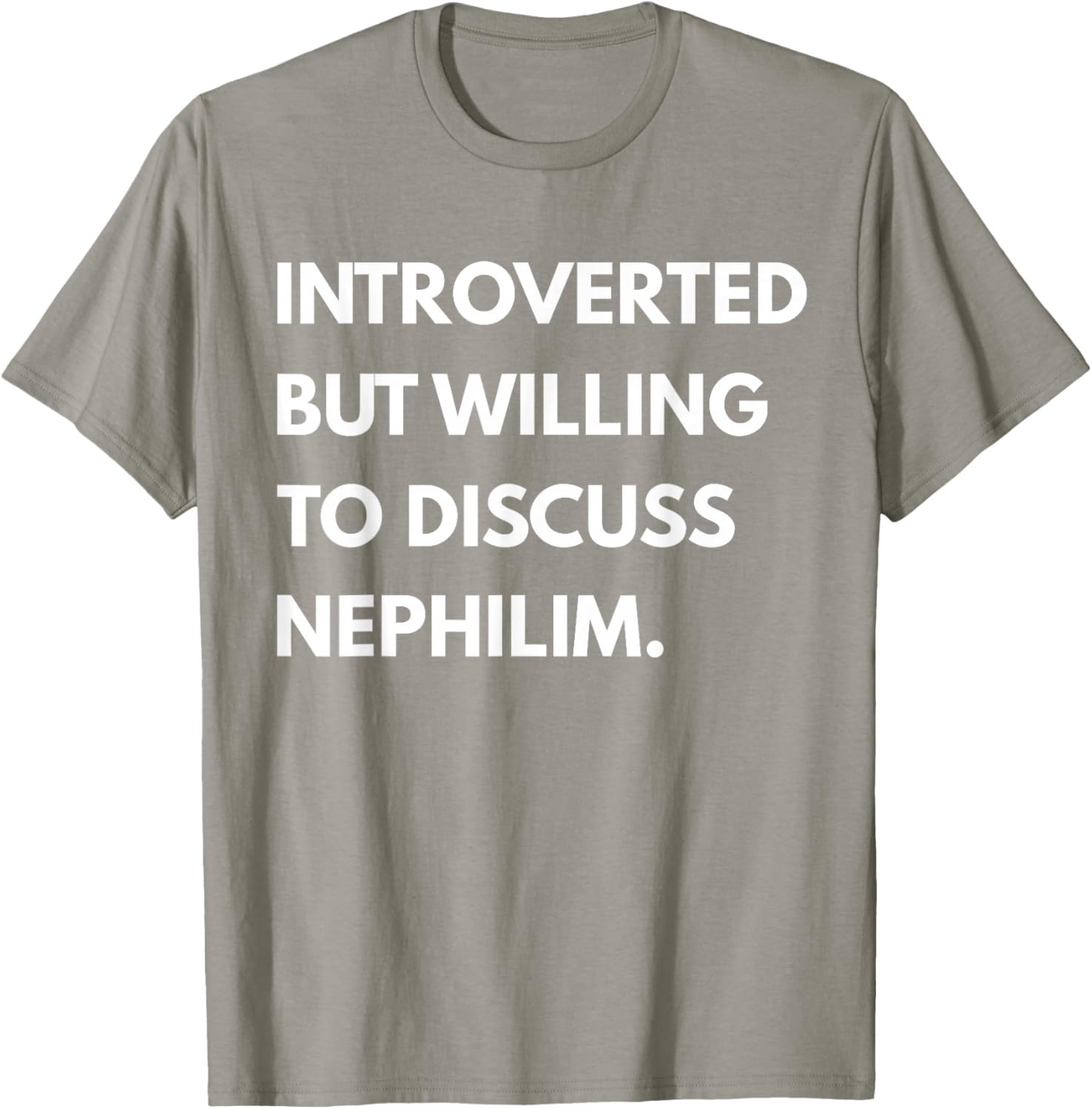 Introverted But Willing to Discuss Nephilim Unisex T-Shirt - Black, Short Sleeve - 9