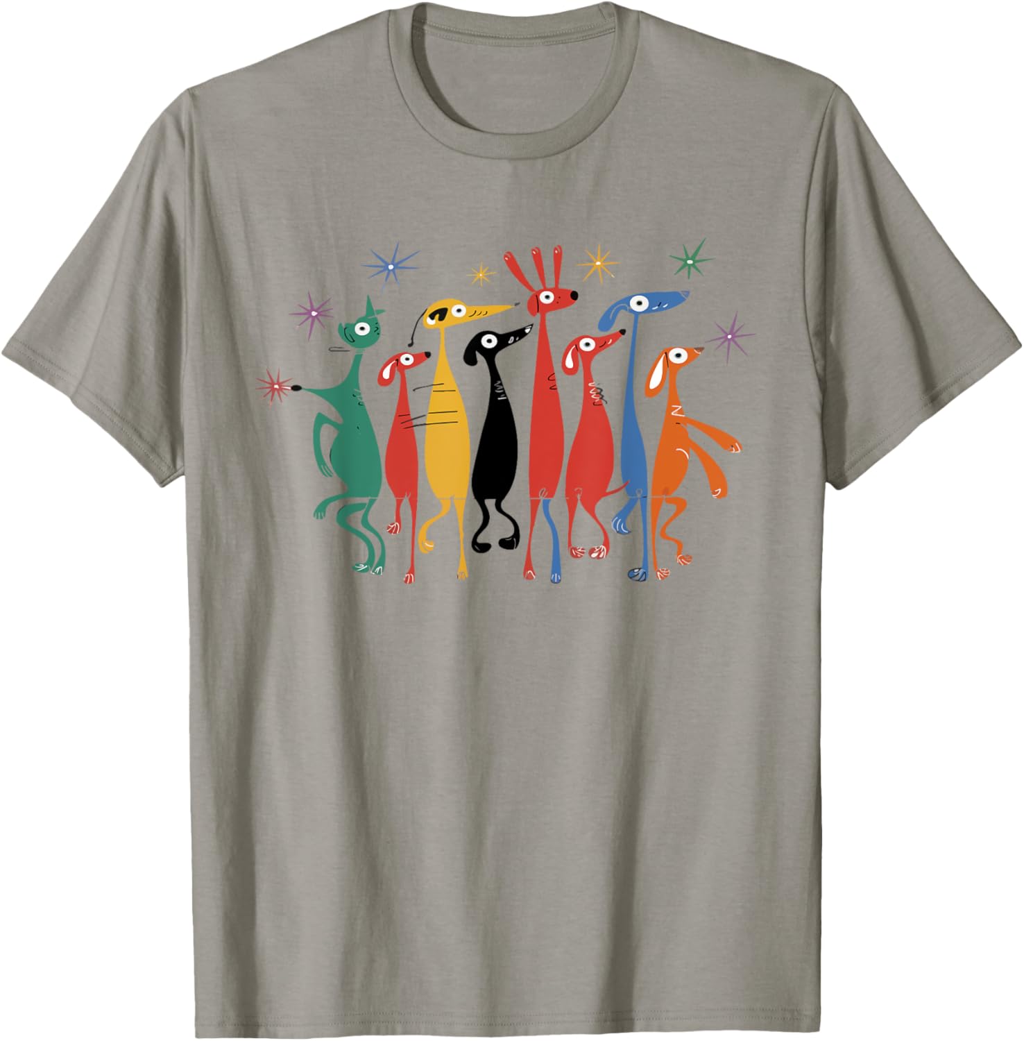 Retro Mid-Century Modern Dog T-Shirt 50s 60s Style for Pet Lovers - 16