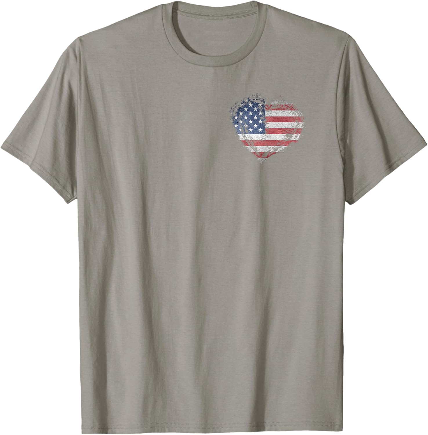 Stylish Heart Shape American Flag T-Shirt for All-American Fashion - 26