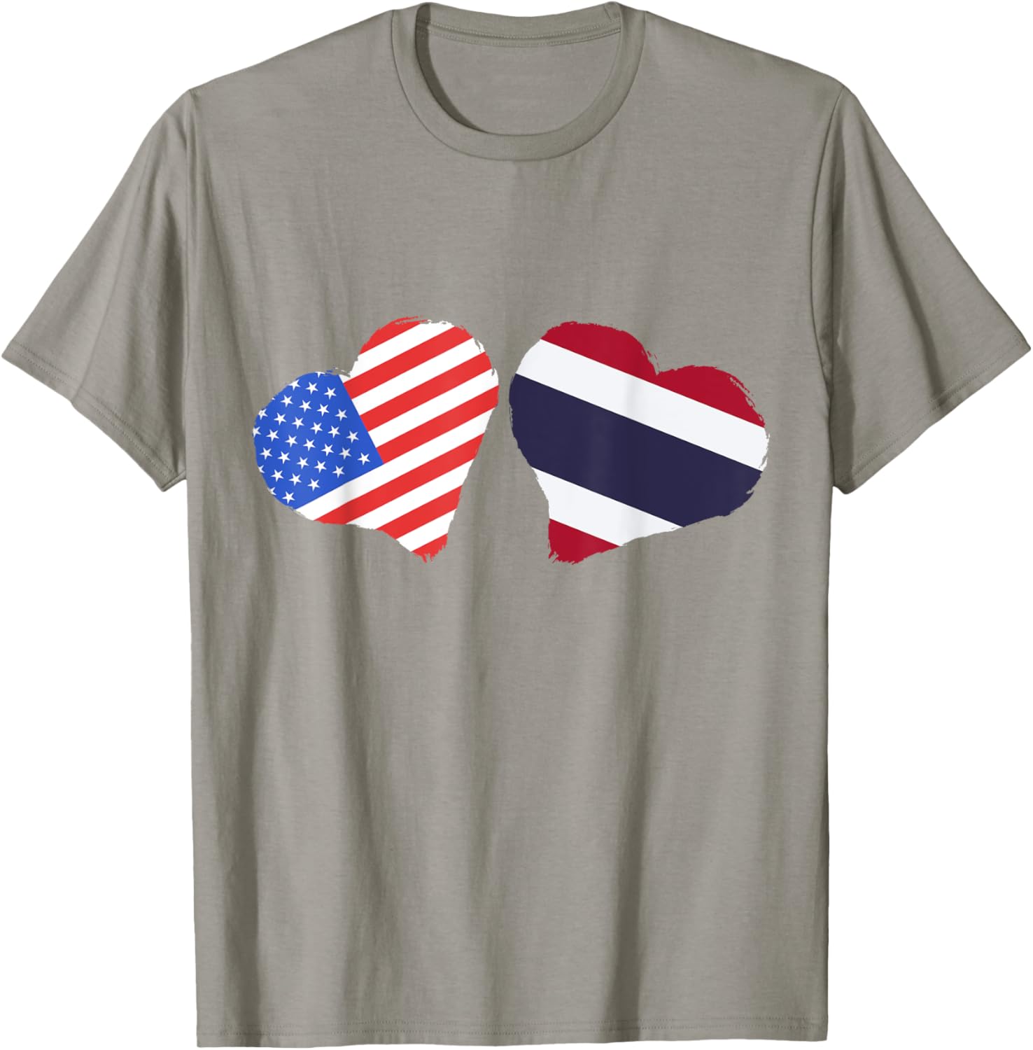 Thailand USA Heart Flag T-Shirt for Thai Roots and Pride in America - 12